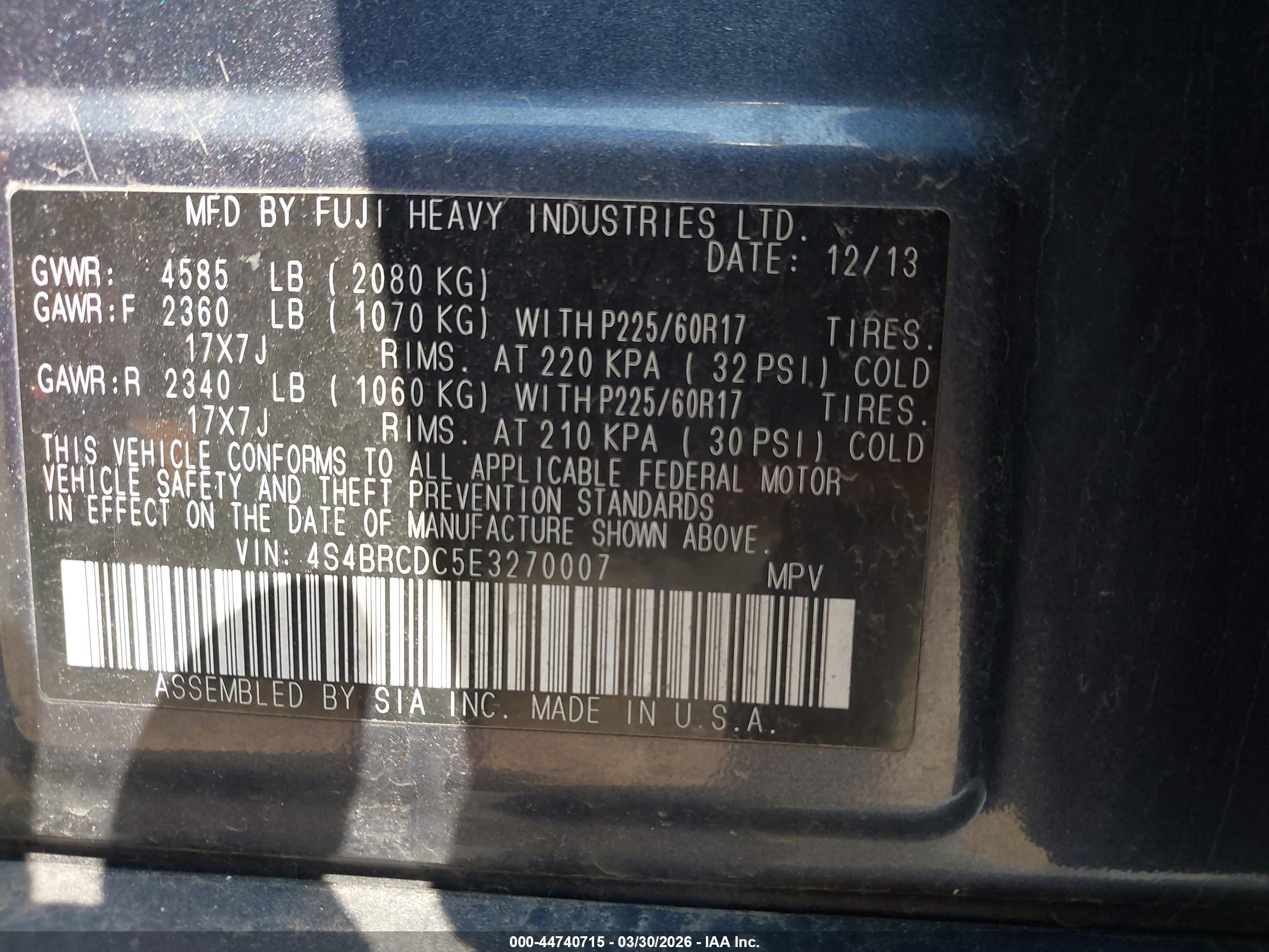 SUBARU OUTBACK image 9