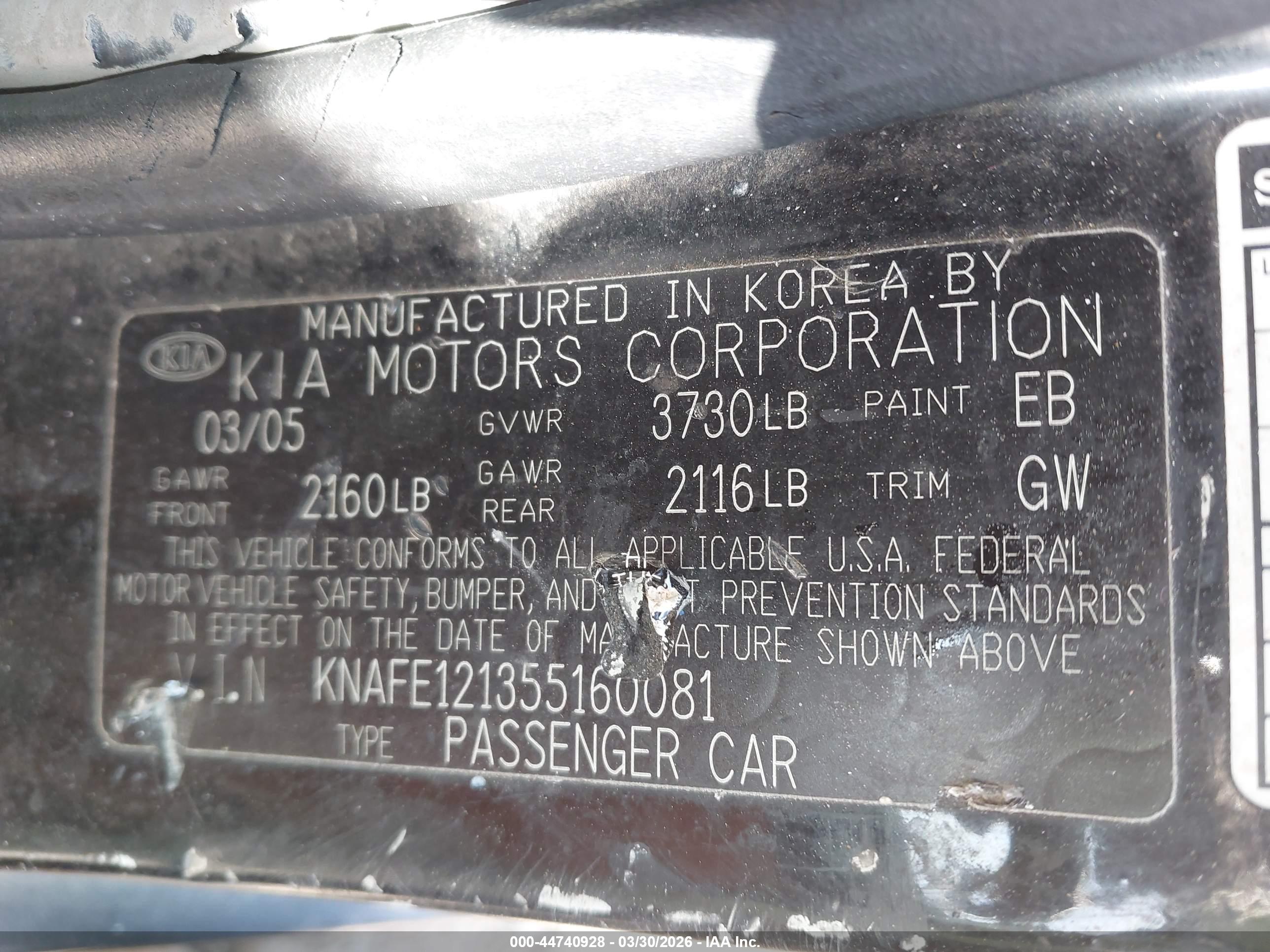 KIA SPECTRA image 9