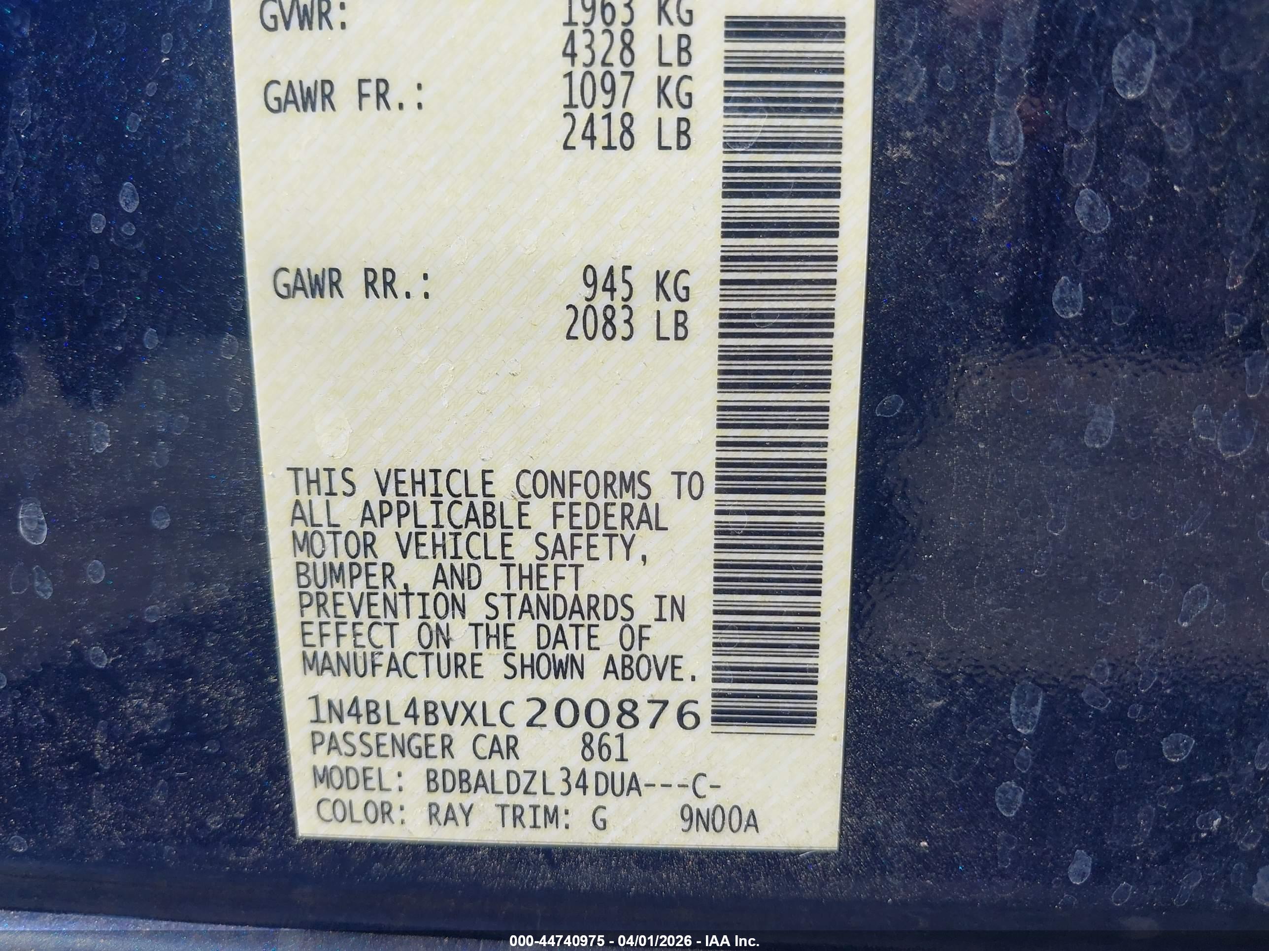 NISSAN ALTIMA image 9