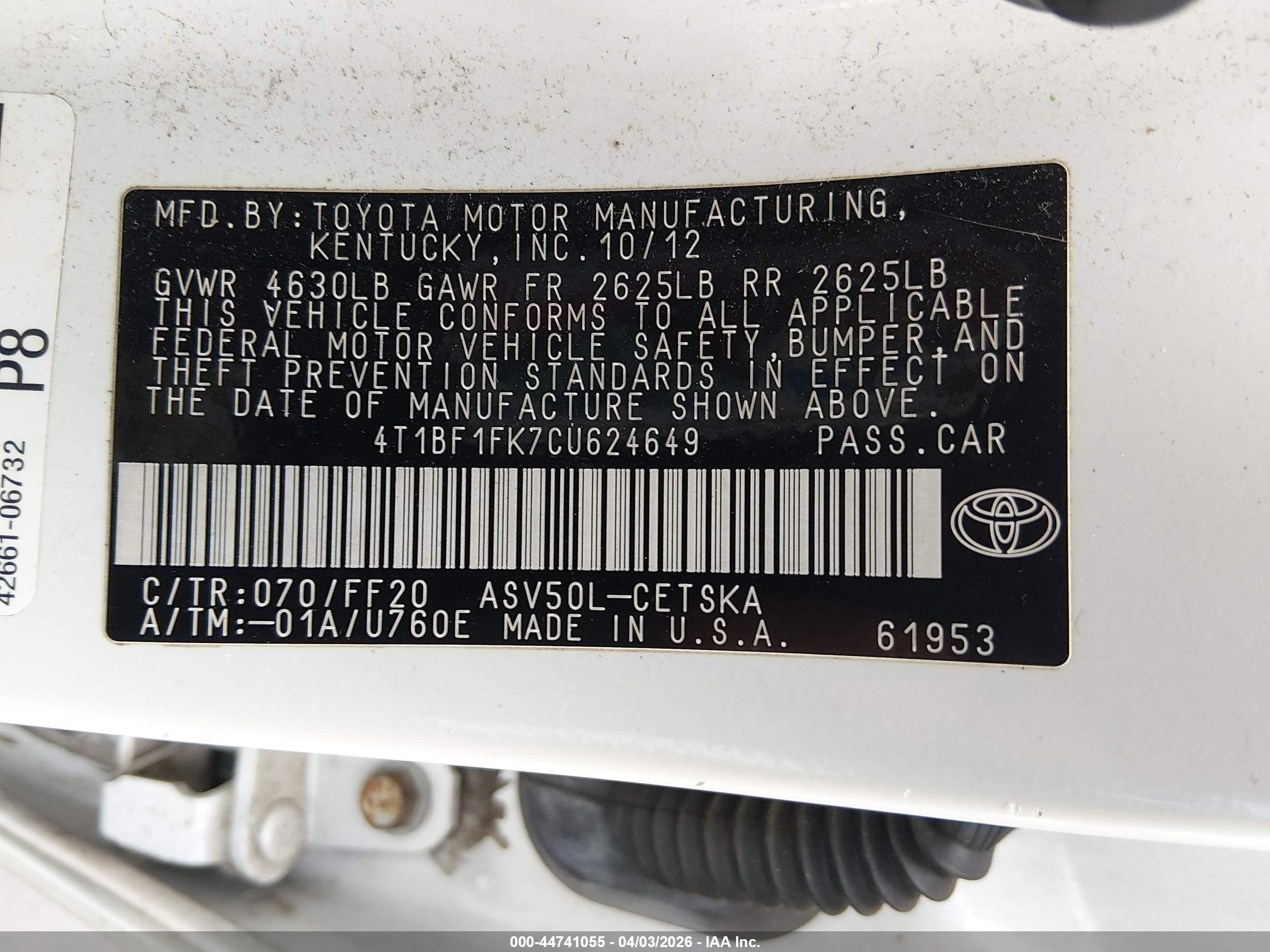 TOYOTA CAMRY image 9