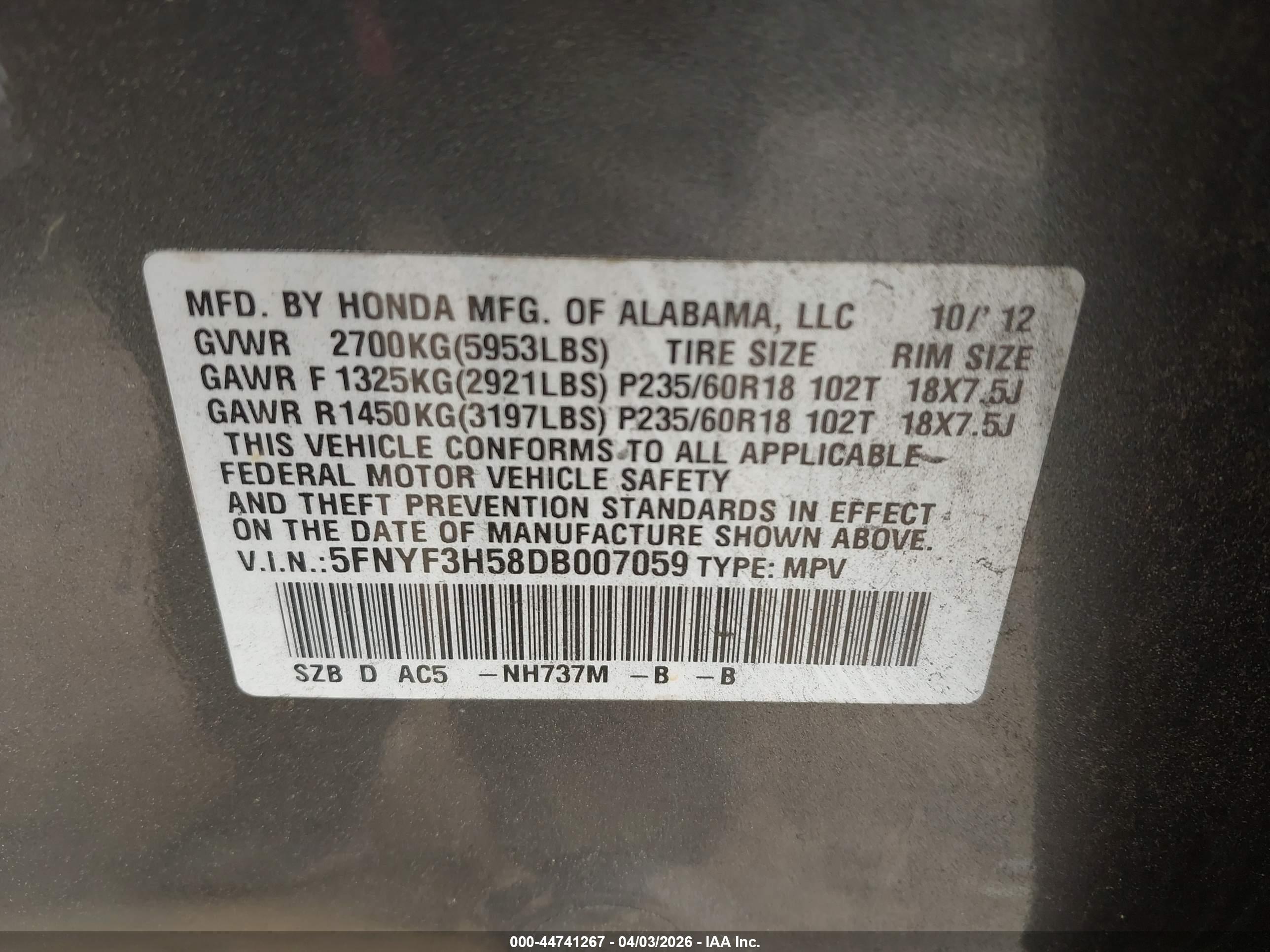 HONDA PILOT image 9