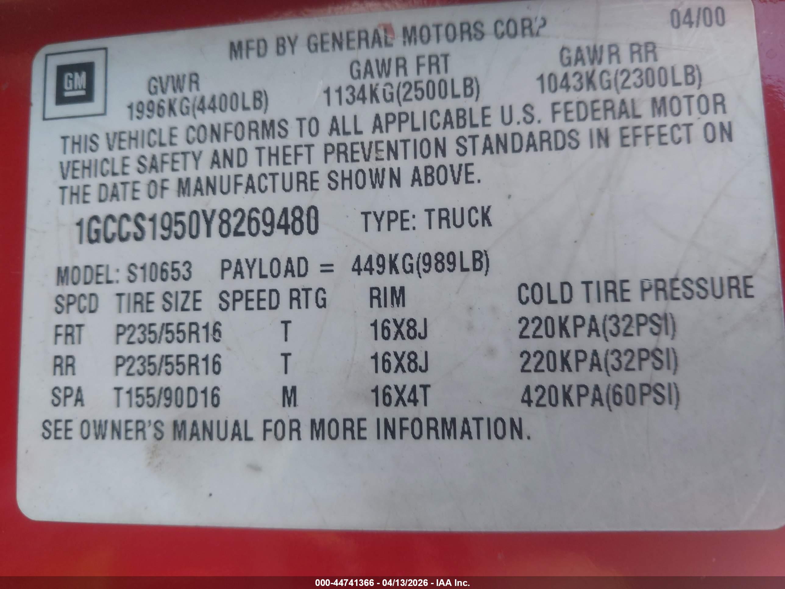 CHEVROLET S-10 image 9