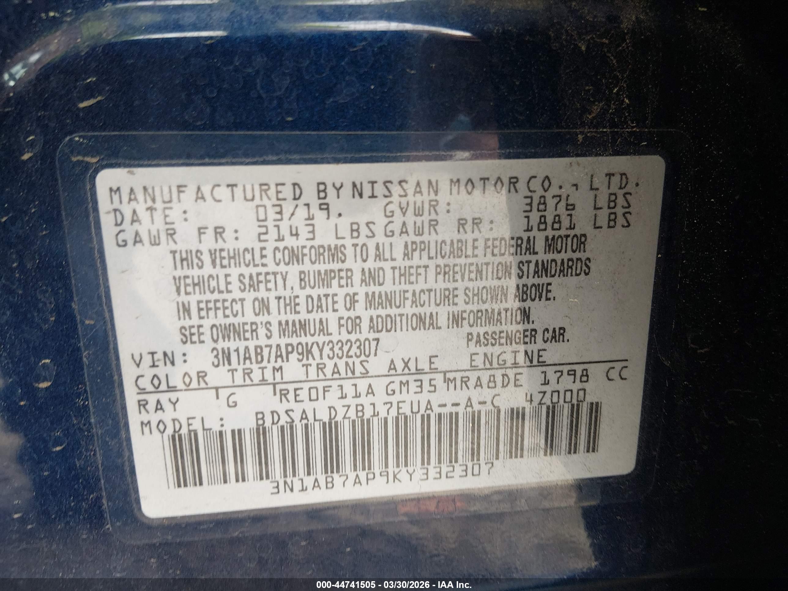 NISSAN SENTRA image 9