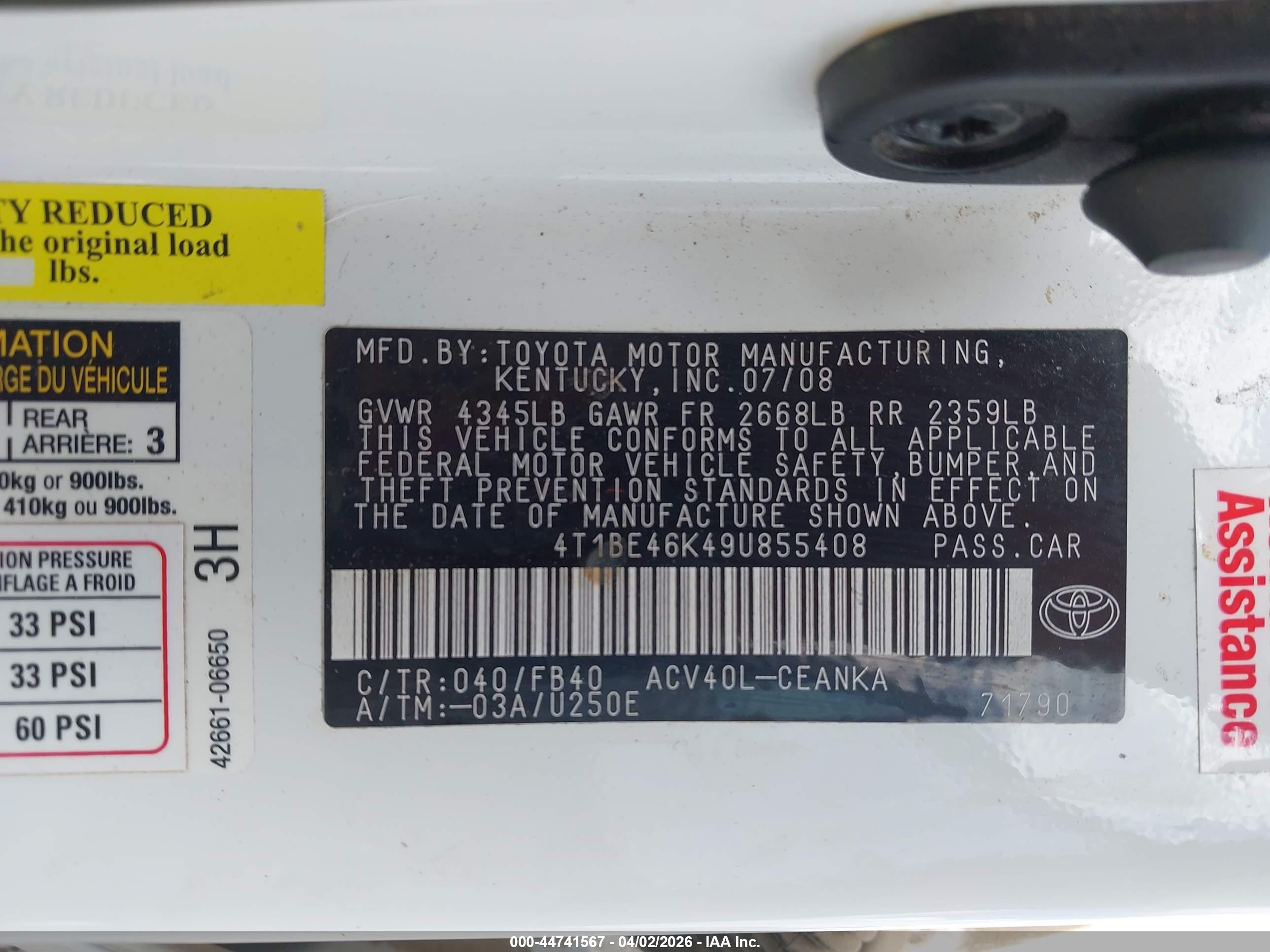 TOYOTA CAMRY image 9