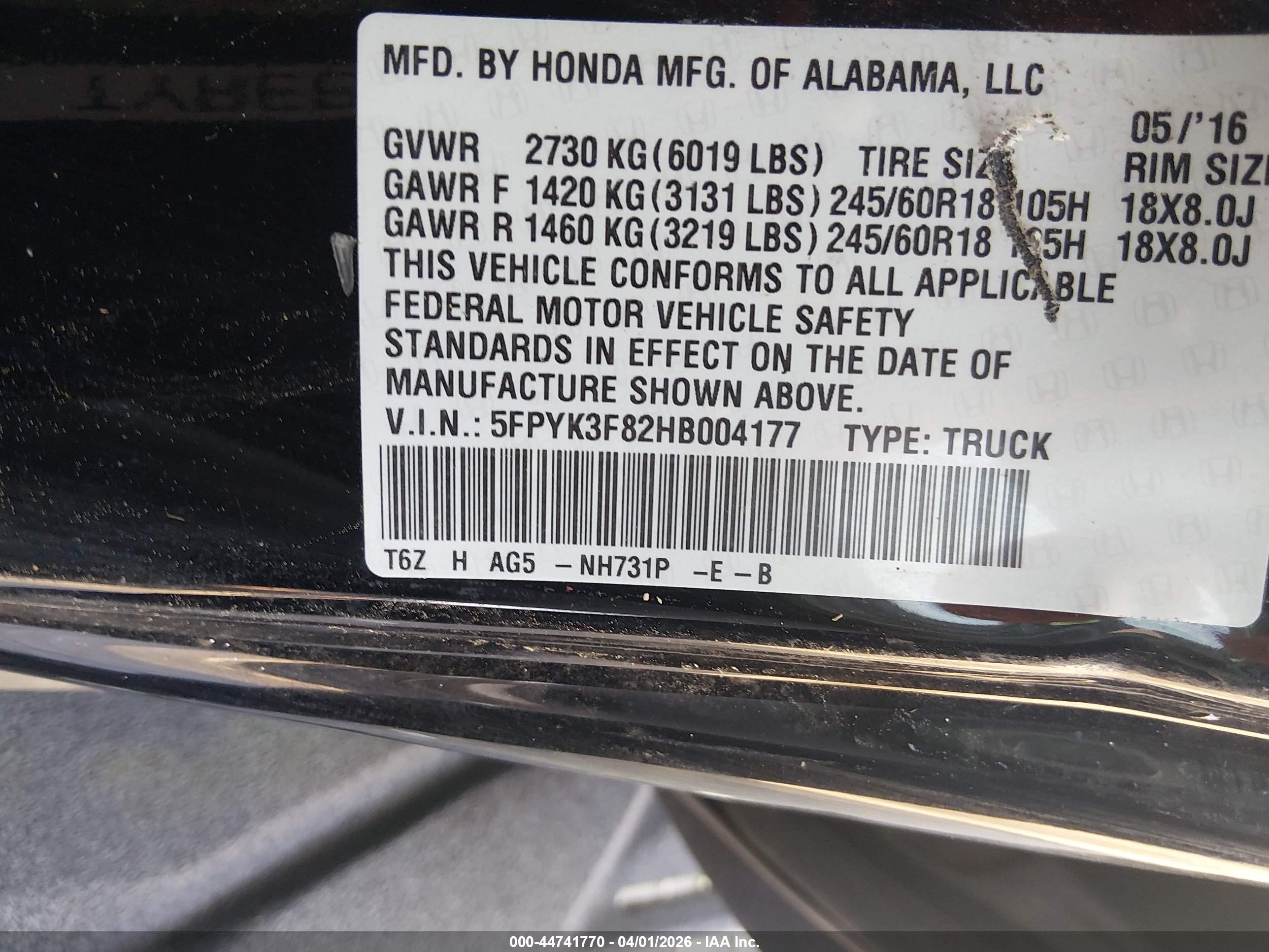 HONDA RIDGELINE image 9