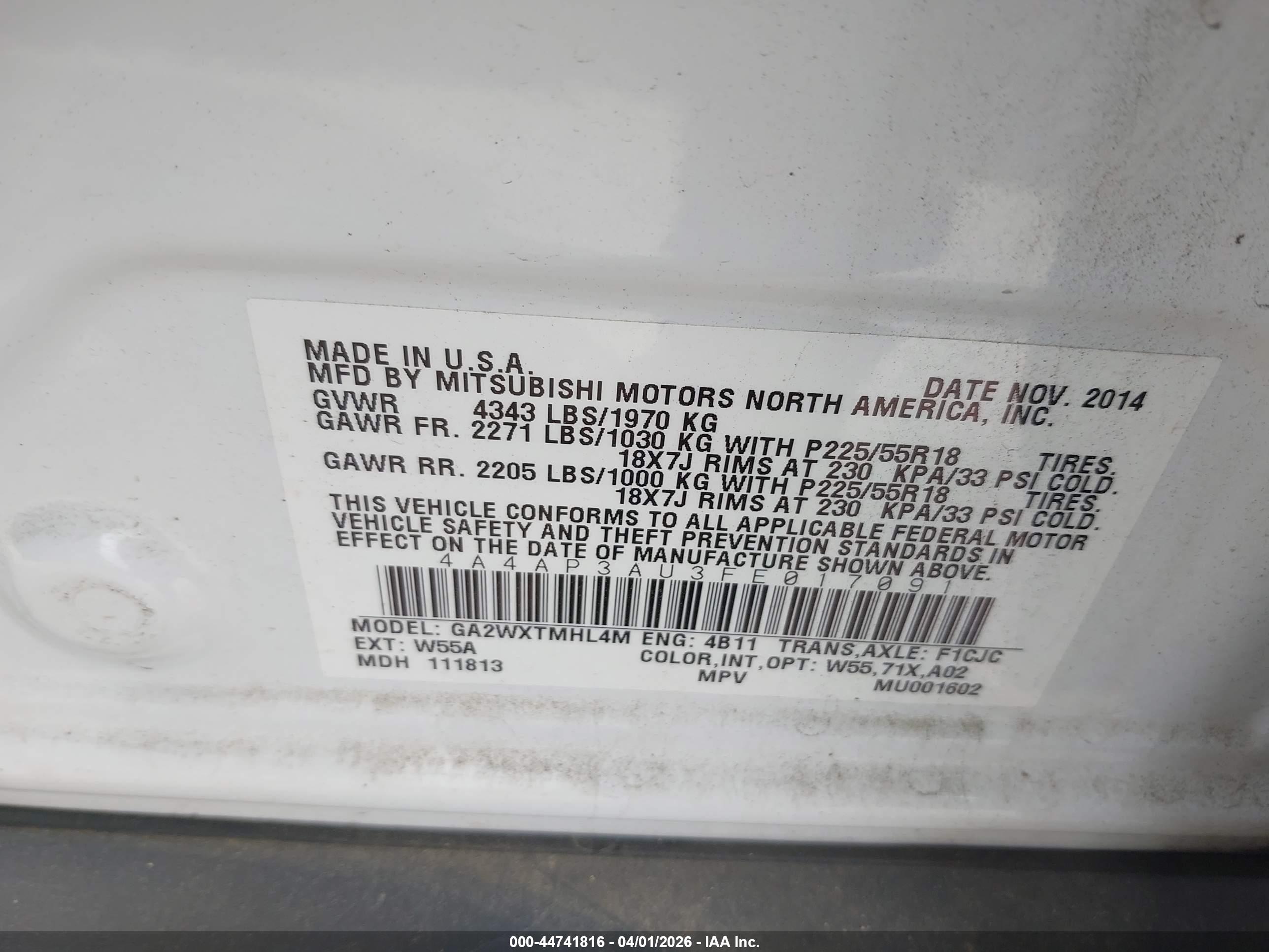 MITSUBISHI OUTLANDER image 9
