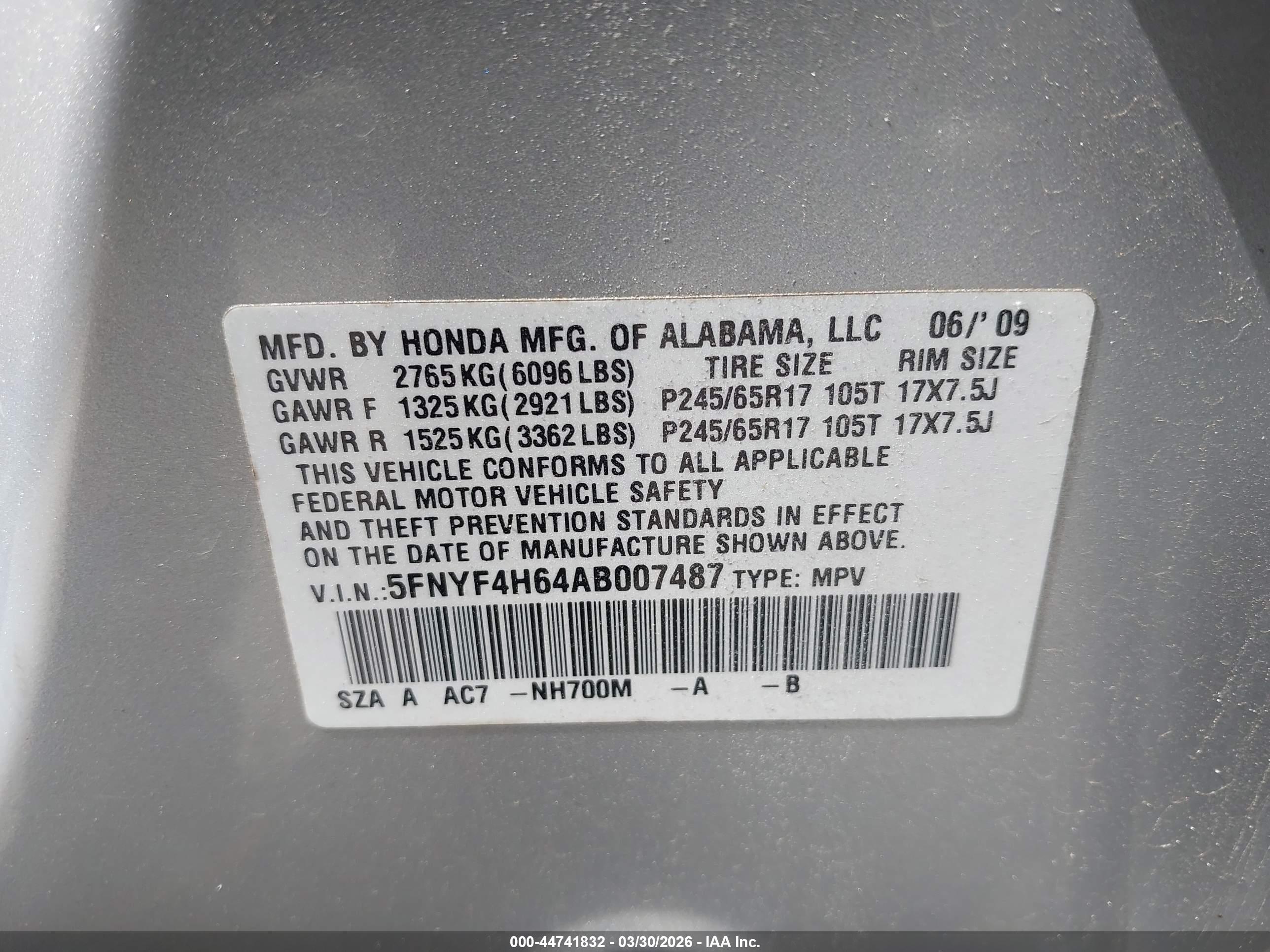 HONDA PILOT image 9