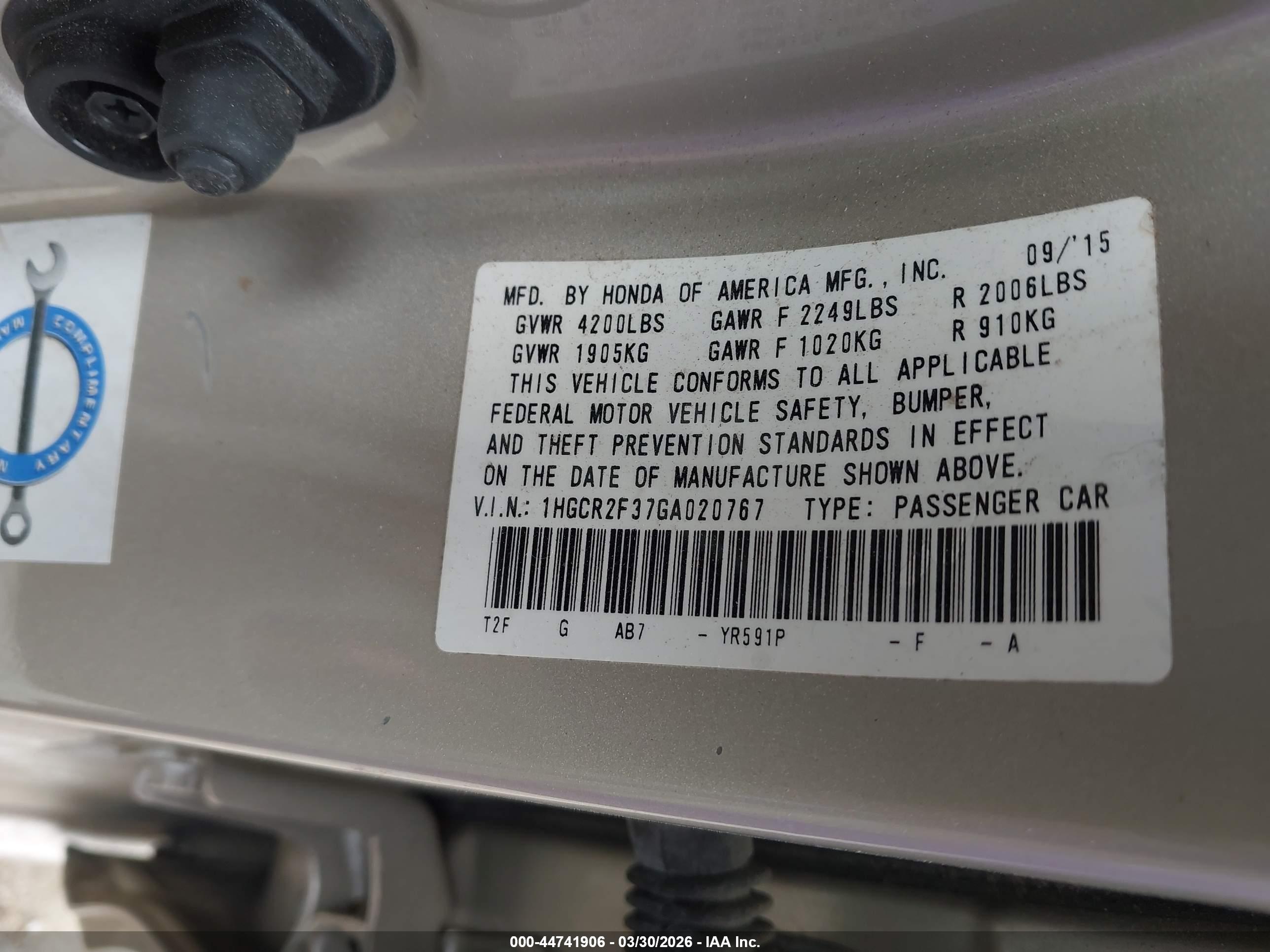 HONDA ACCORD image 9