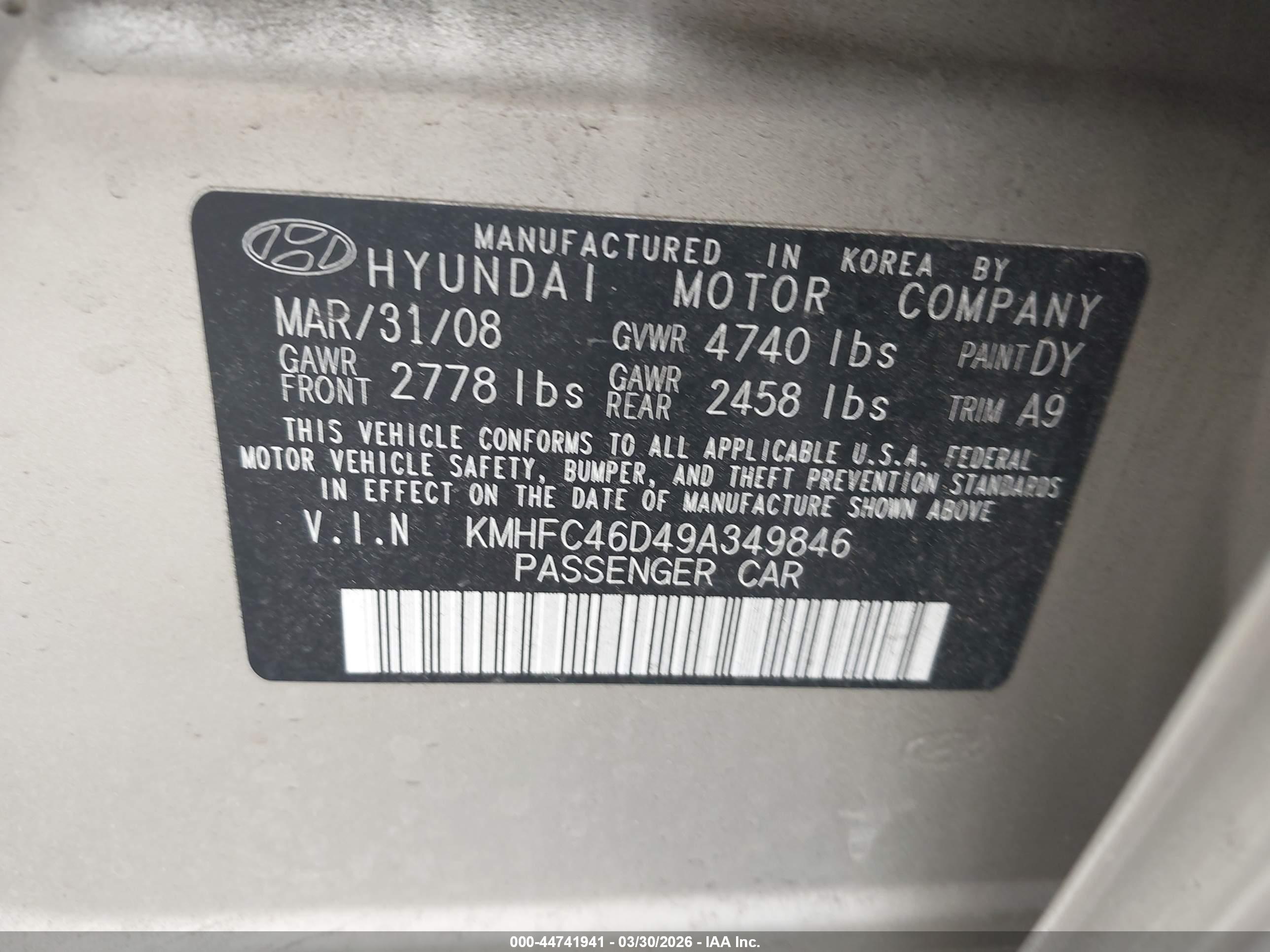 HYUNDAI AZERA image 9