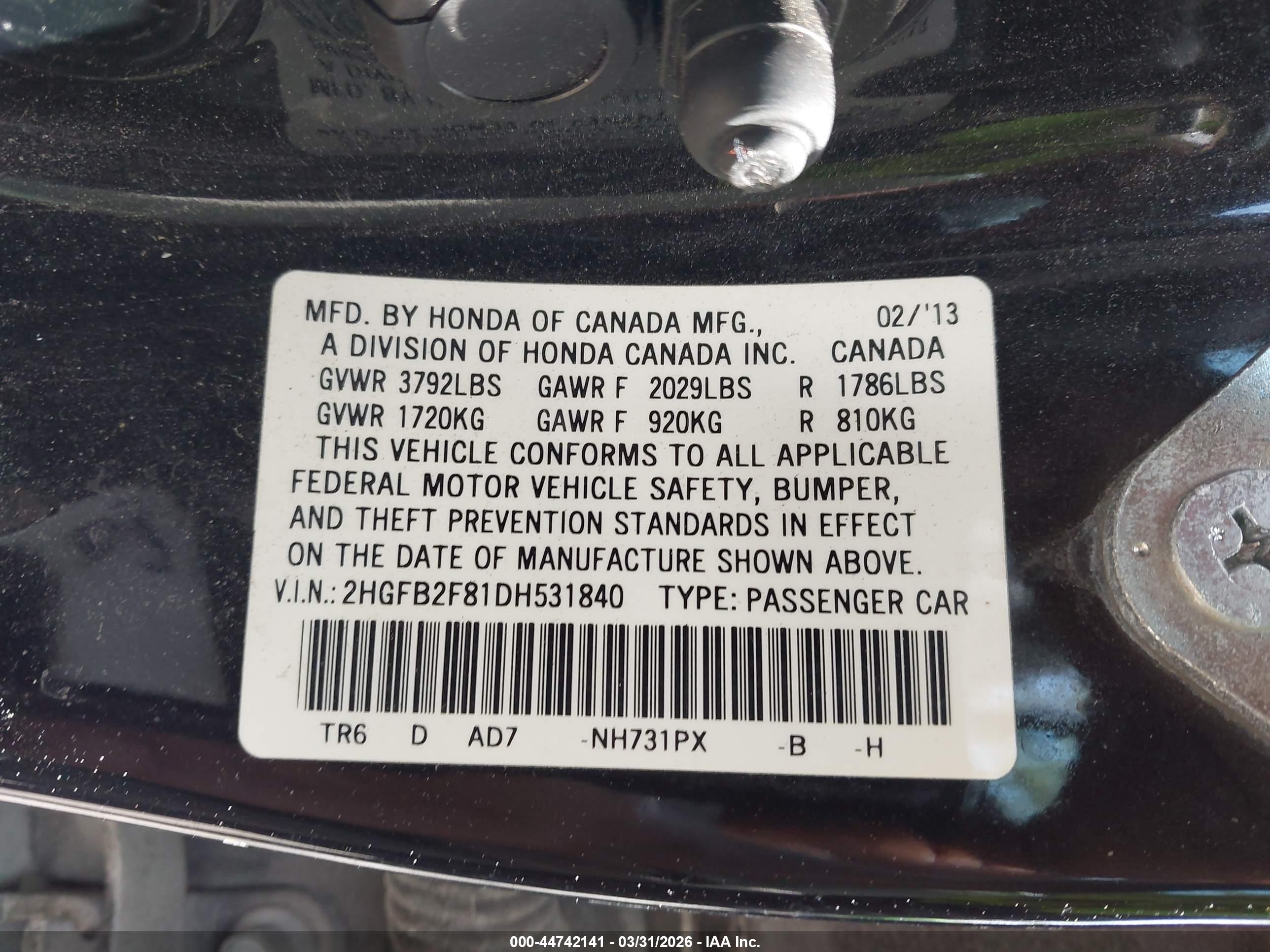 HONDA CIVIC image 9