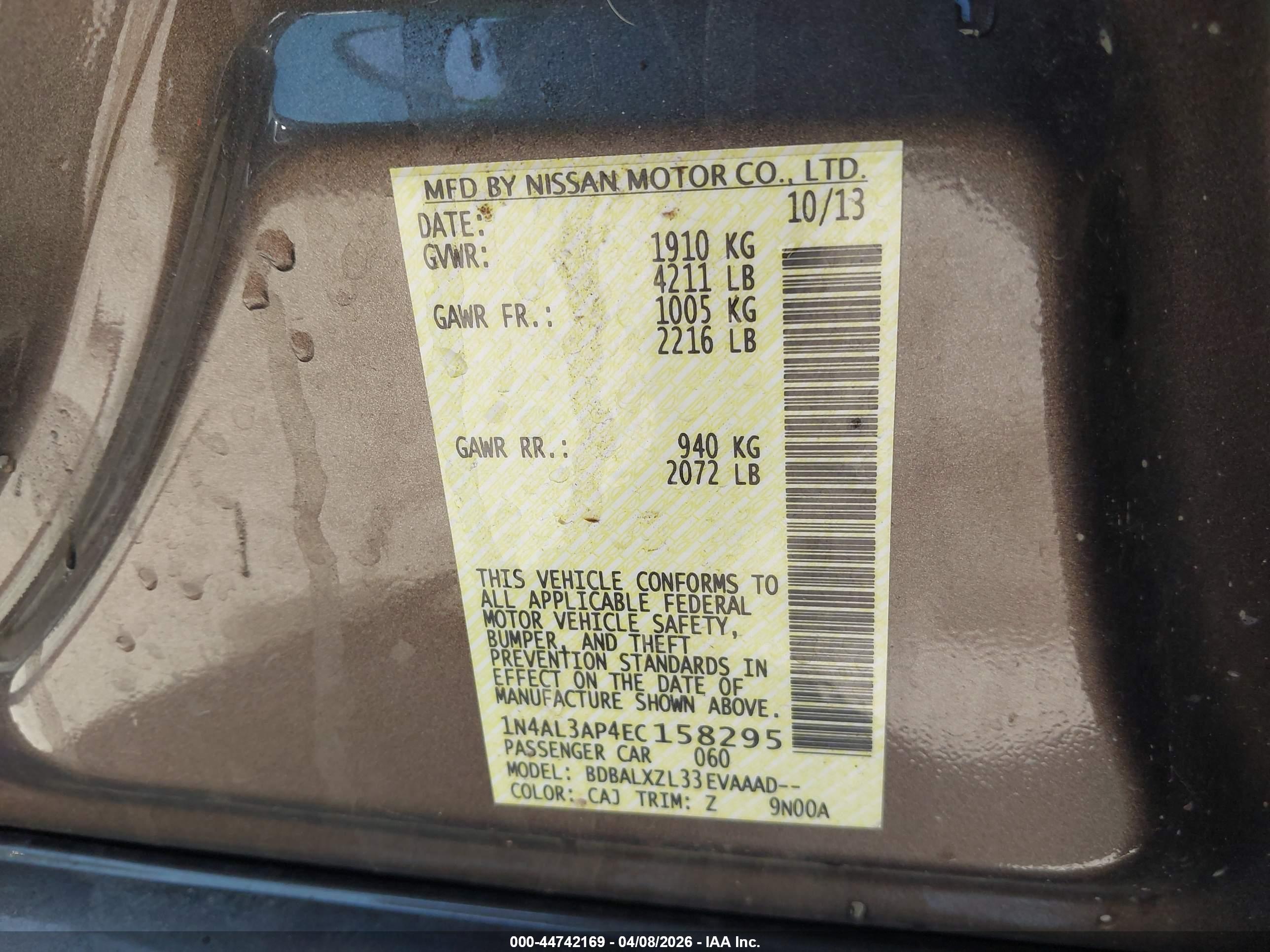 NISSAN ALTIMA image 9