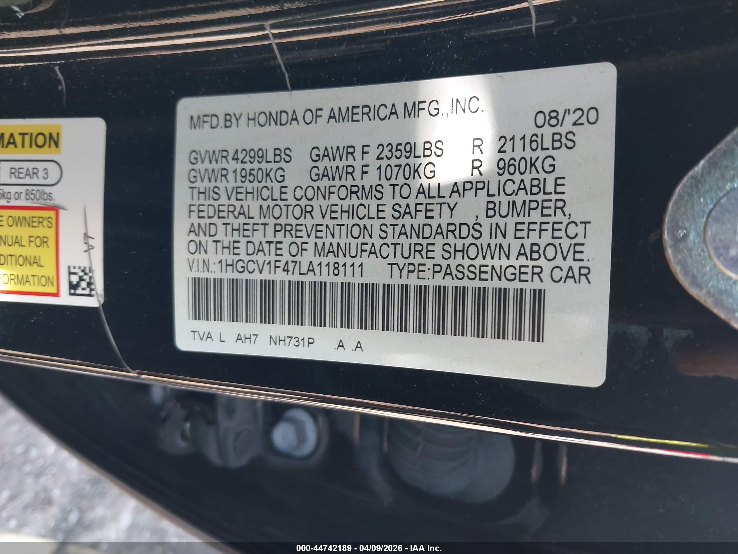 HONDA ACCORD image 9