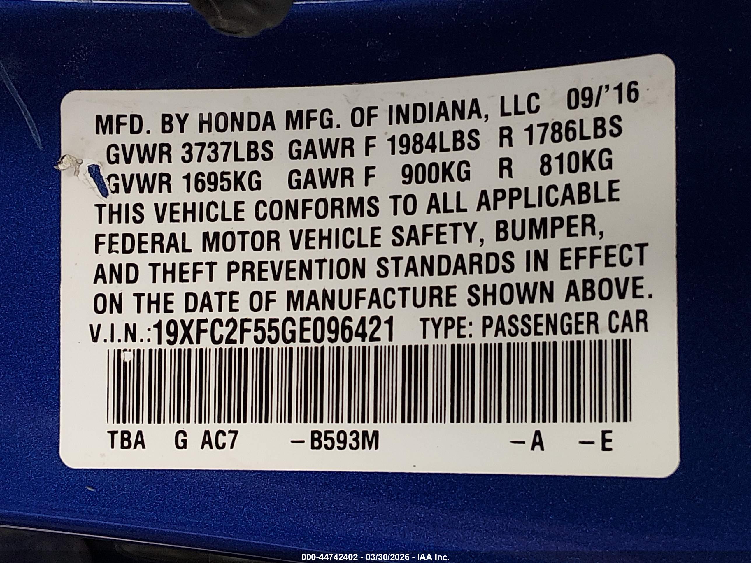 HONDA CIVIC image 9