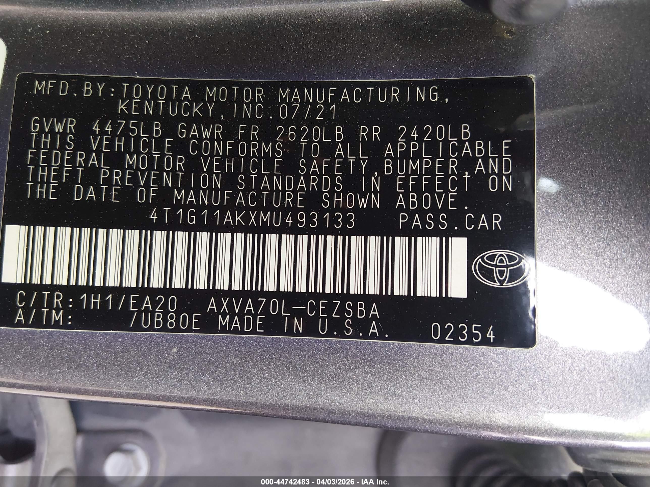 TOYOTA CAMRY image 9