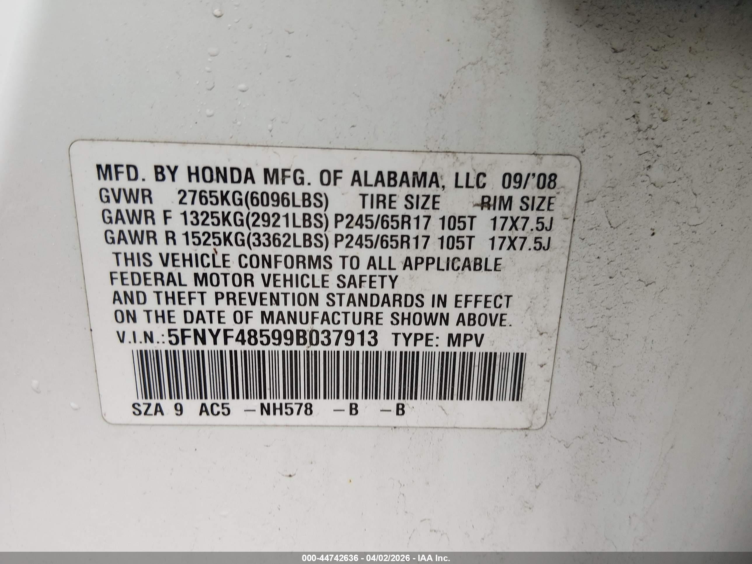 HONDA PILOT image 9