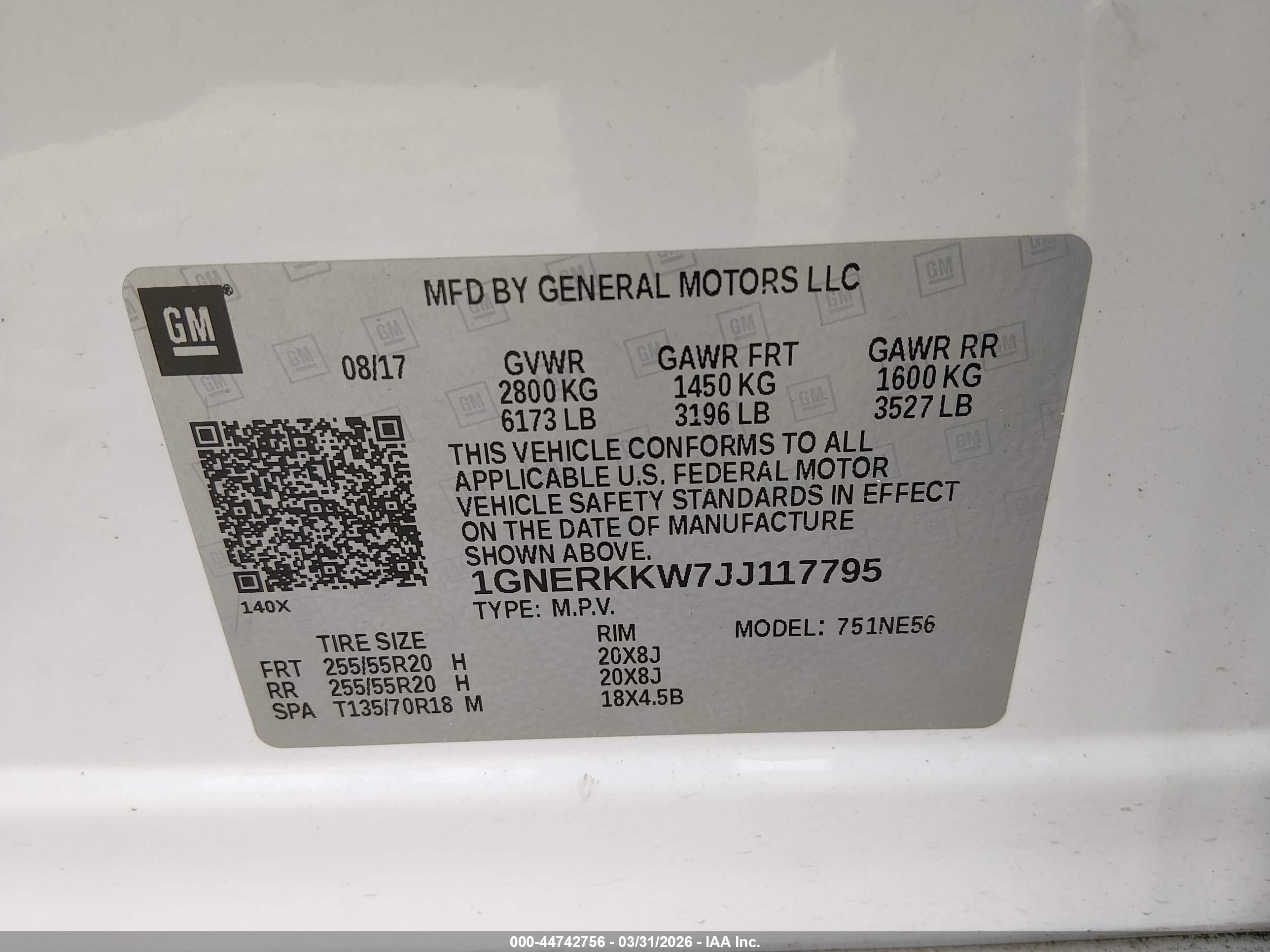 CHEVROLET TRAVERSE image 9
