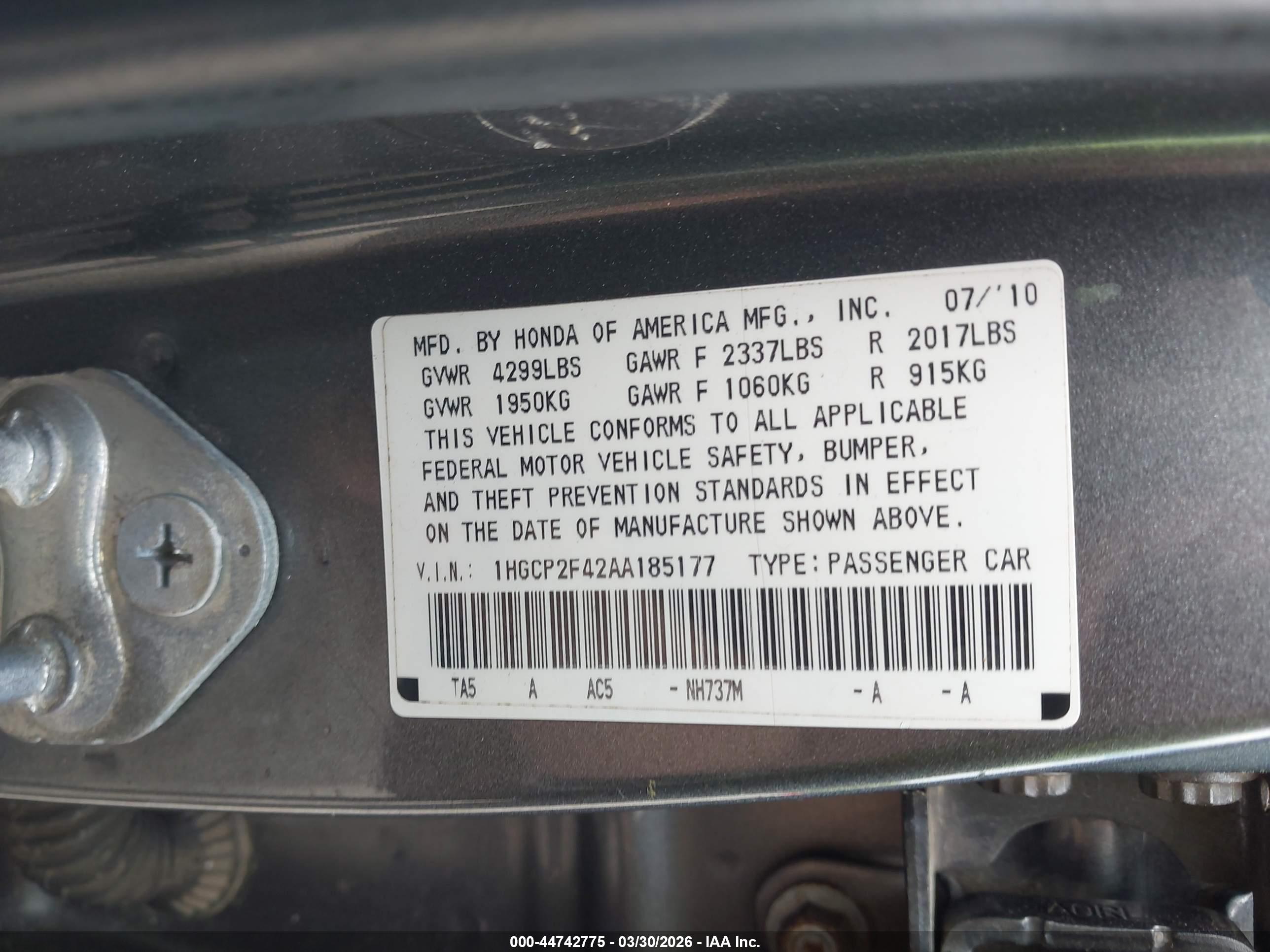 HONDA ACCORD image 9