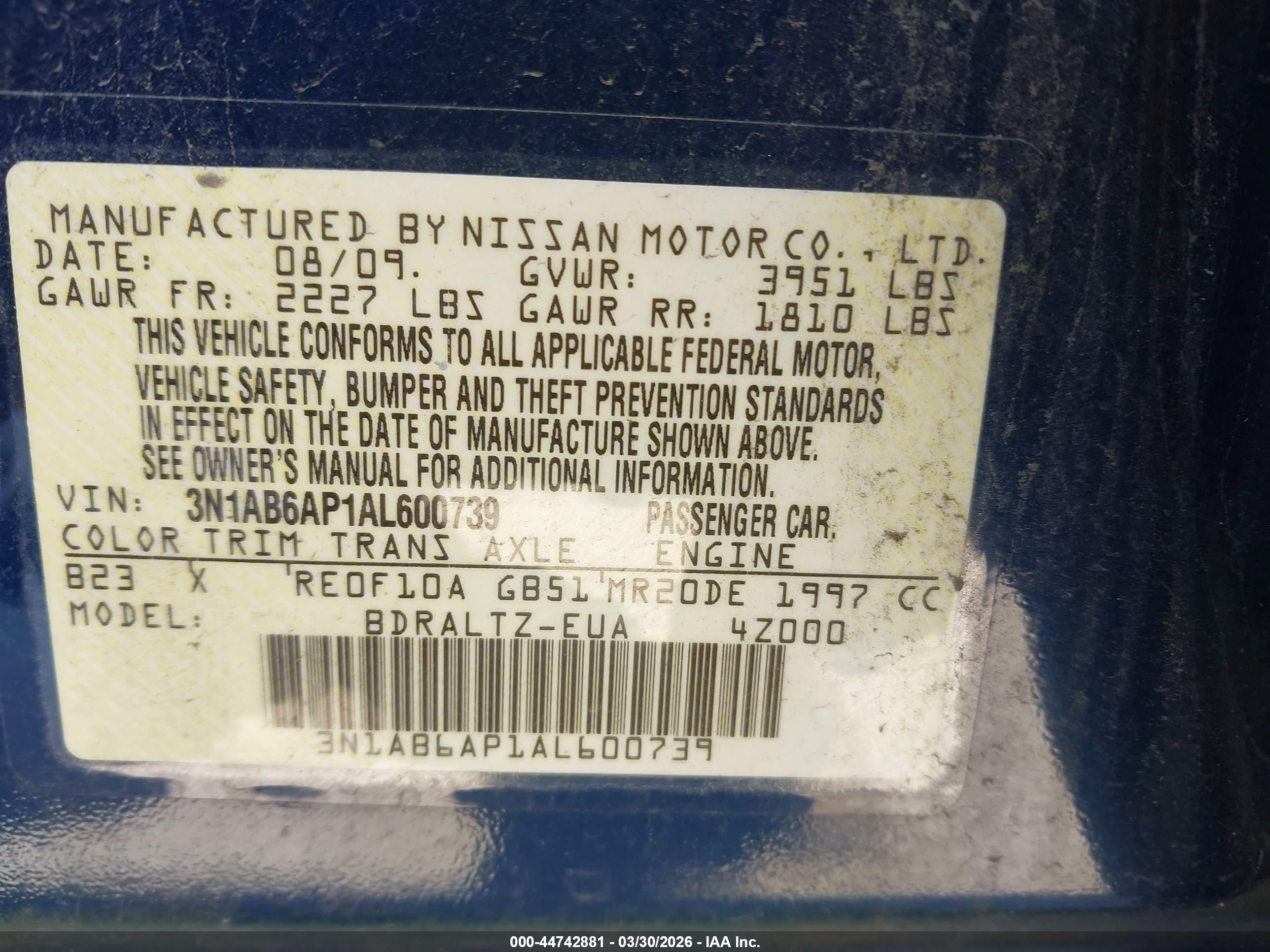 NISSAN SENTRA image 9