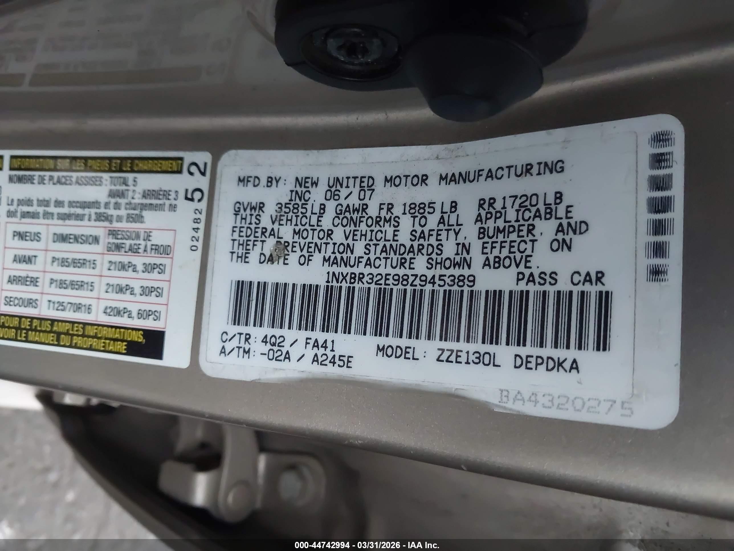 TOYOTA COROLLA image 9