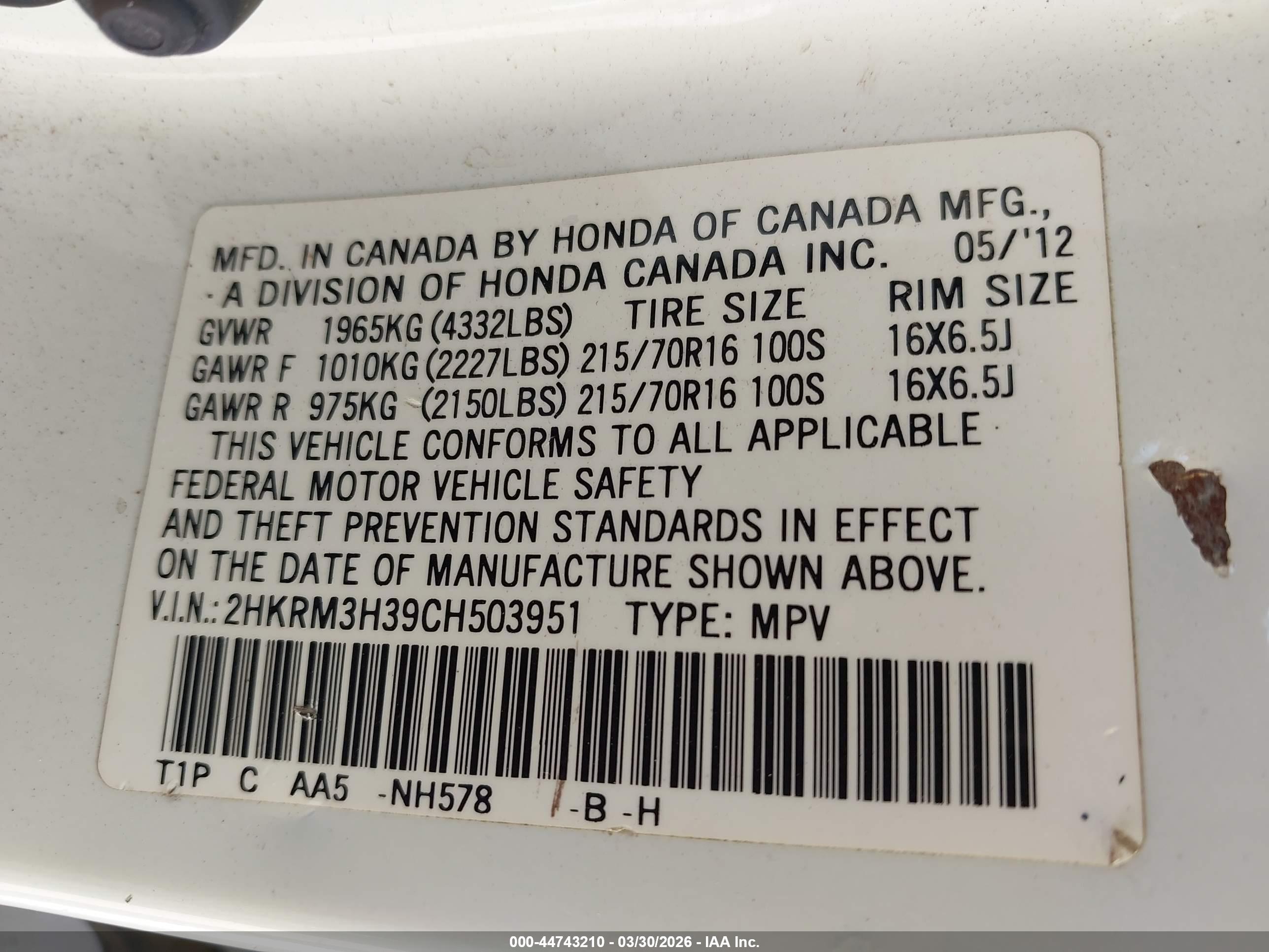 HONDA CR-V image 9