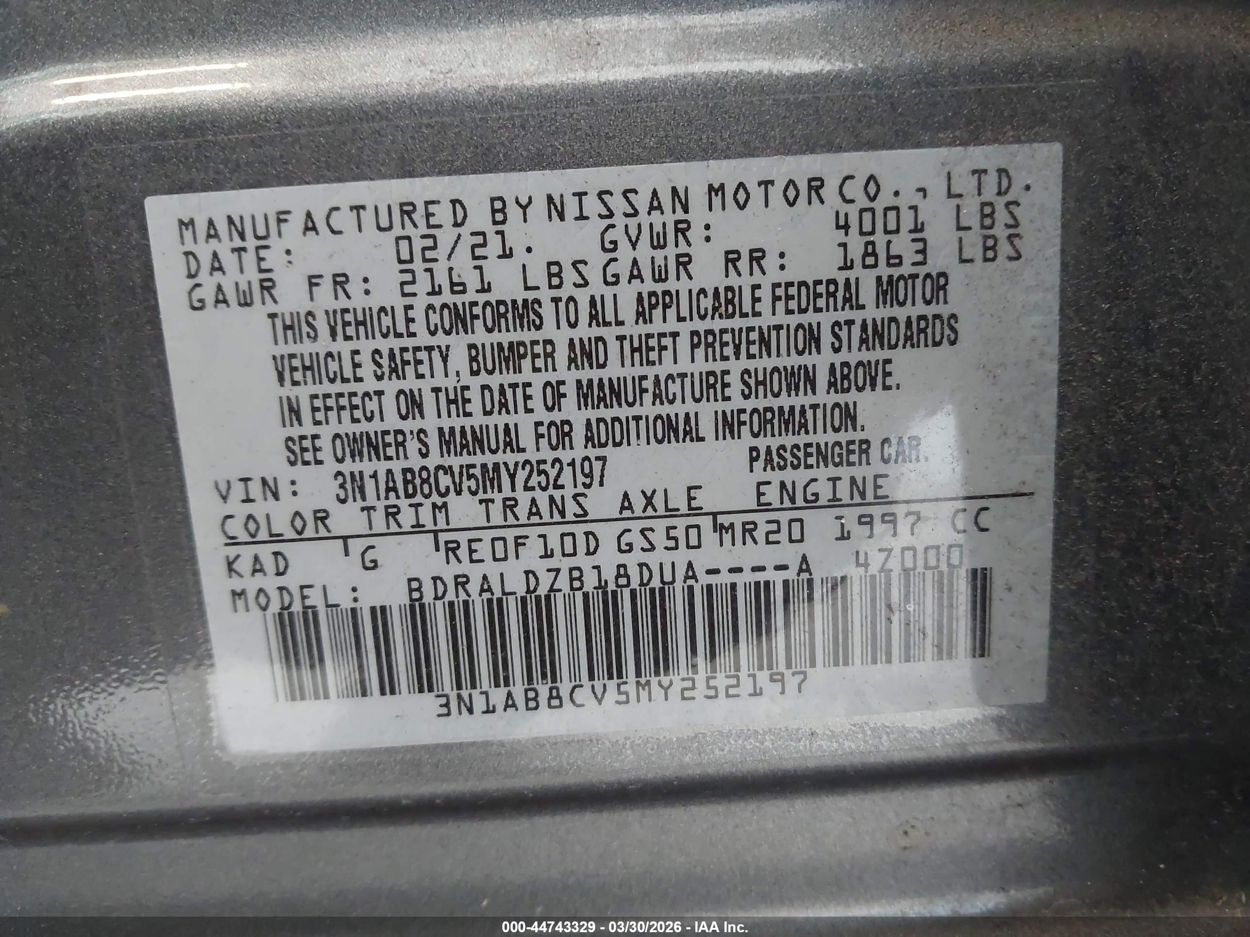 NISSAN SENTRA image 9
