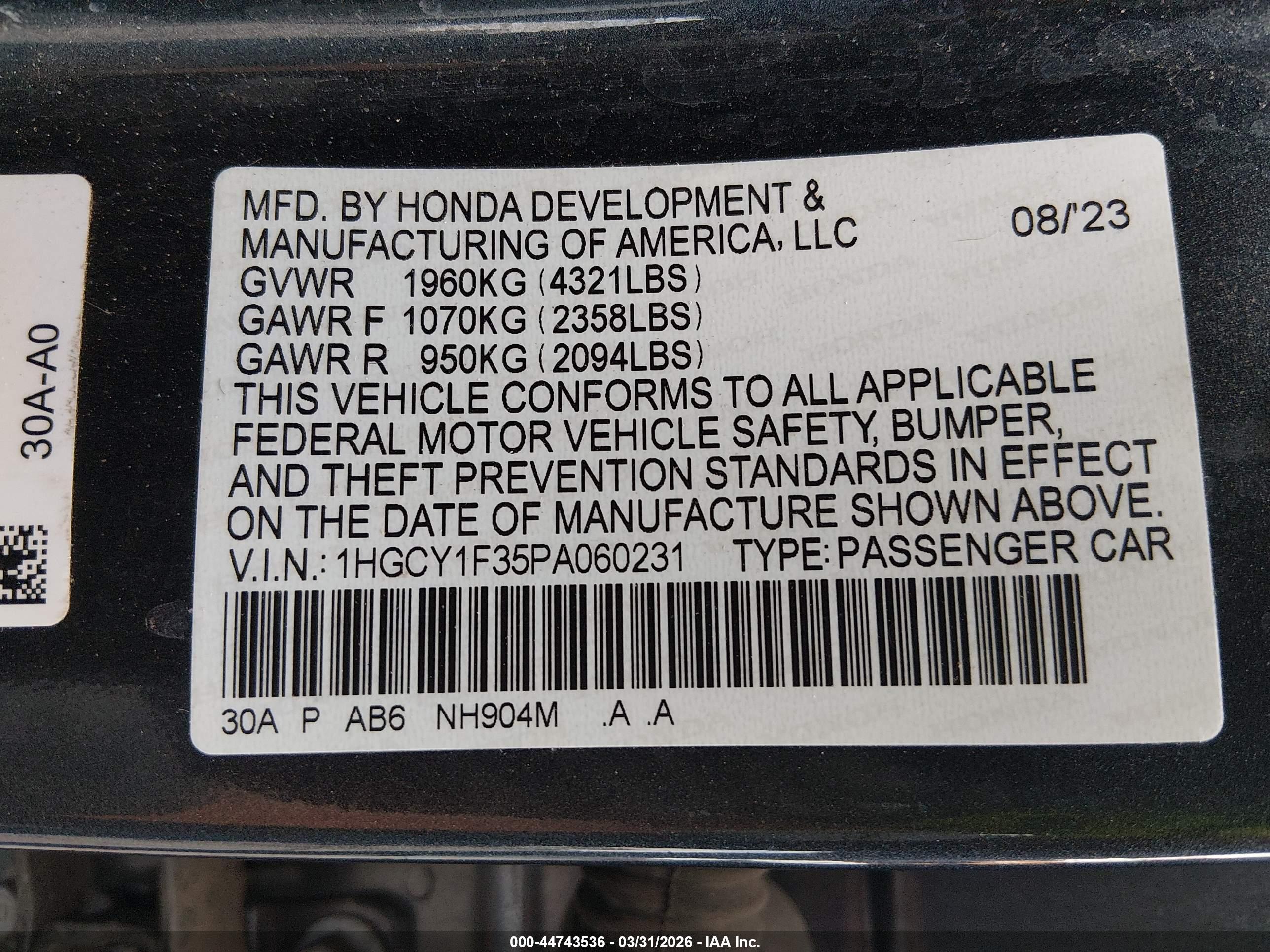 HONDA ACCORD image 9