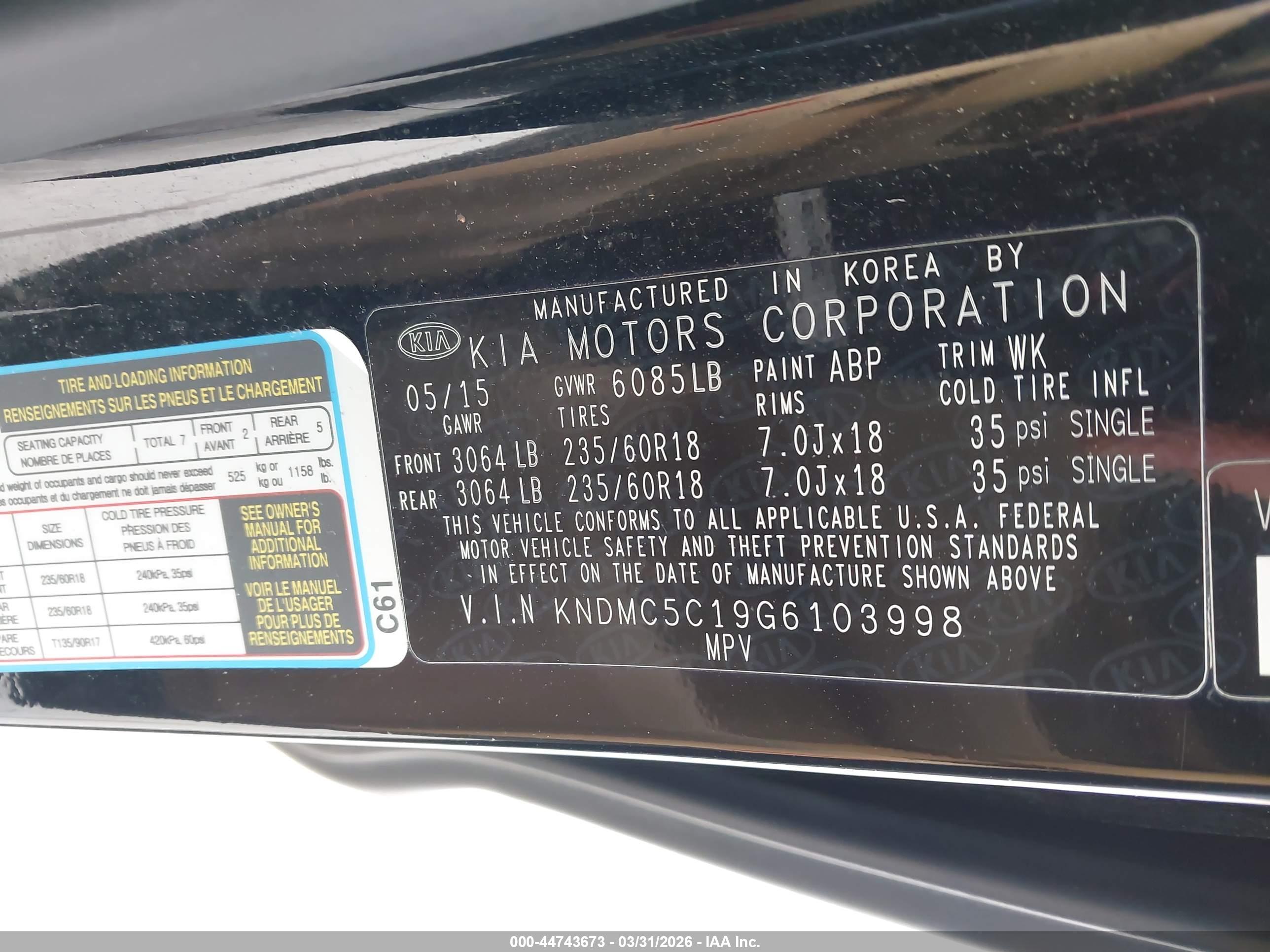 KIA SEDONA image 9