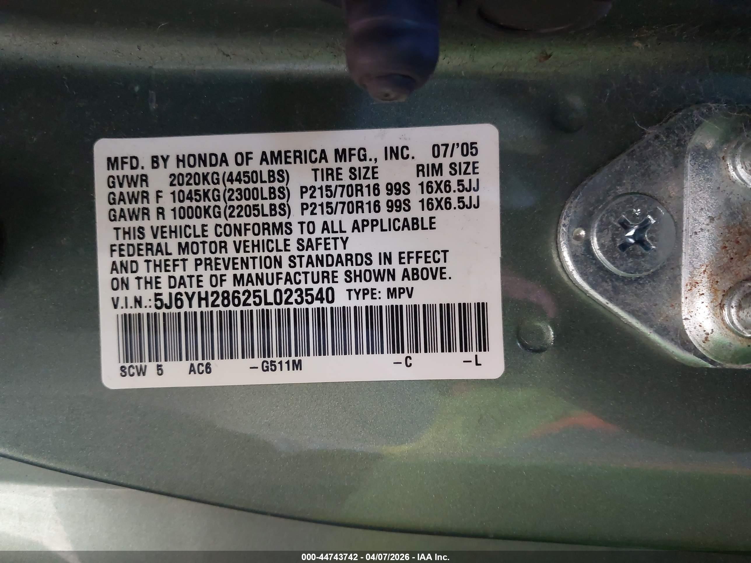 HONDA ELEMENT image 9
