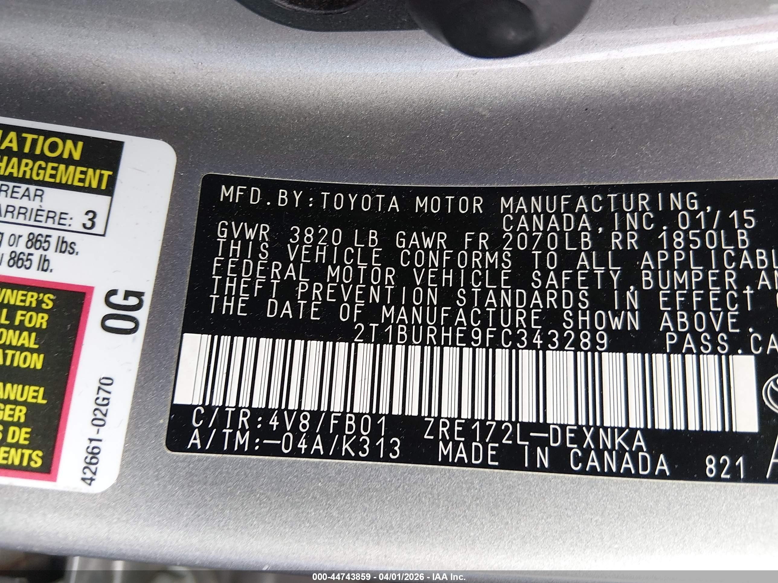 TOYOTA COROLLA image 9