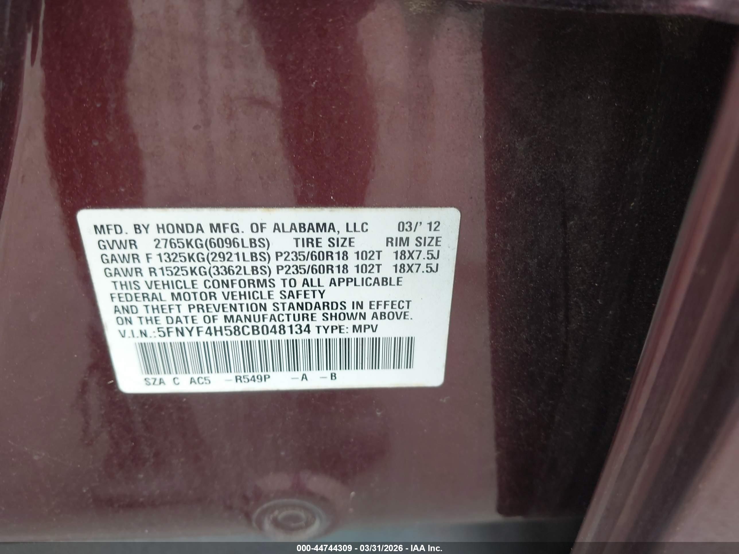 HONDA PILOT image 9