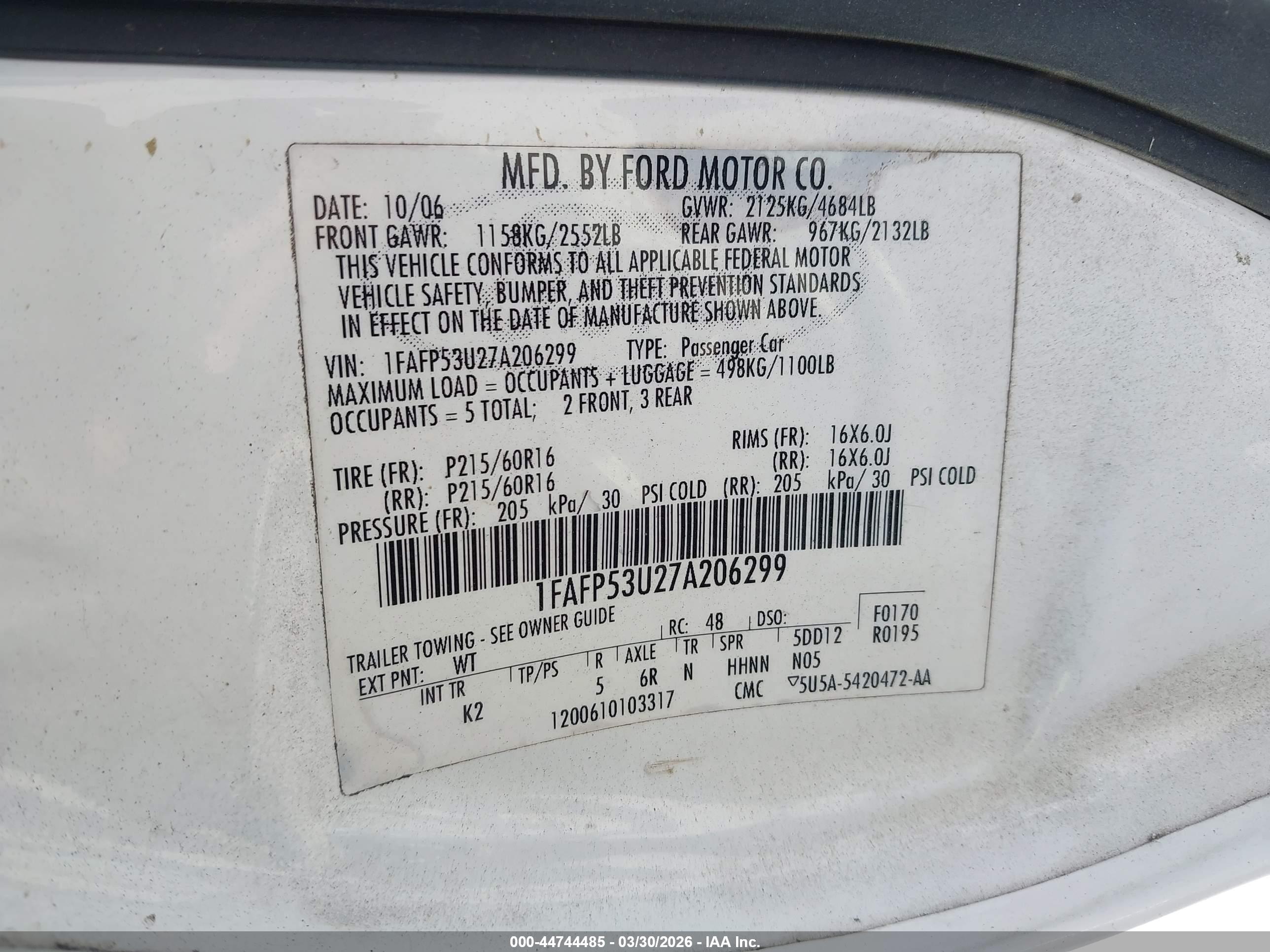 FORD TAURUS image 9