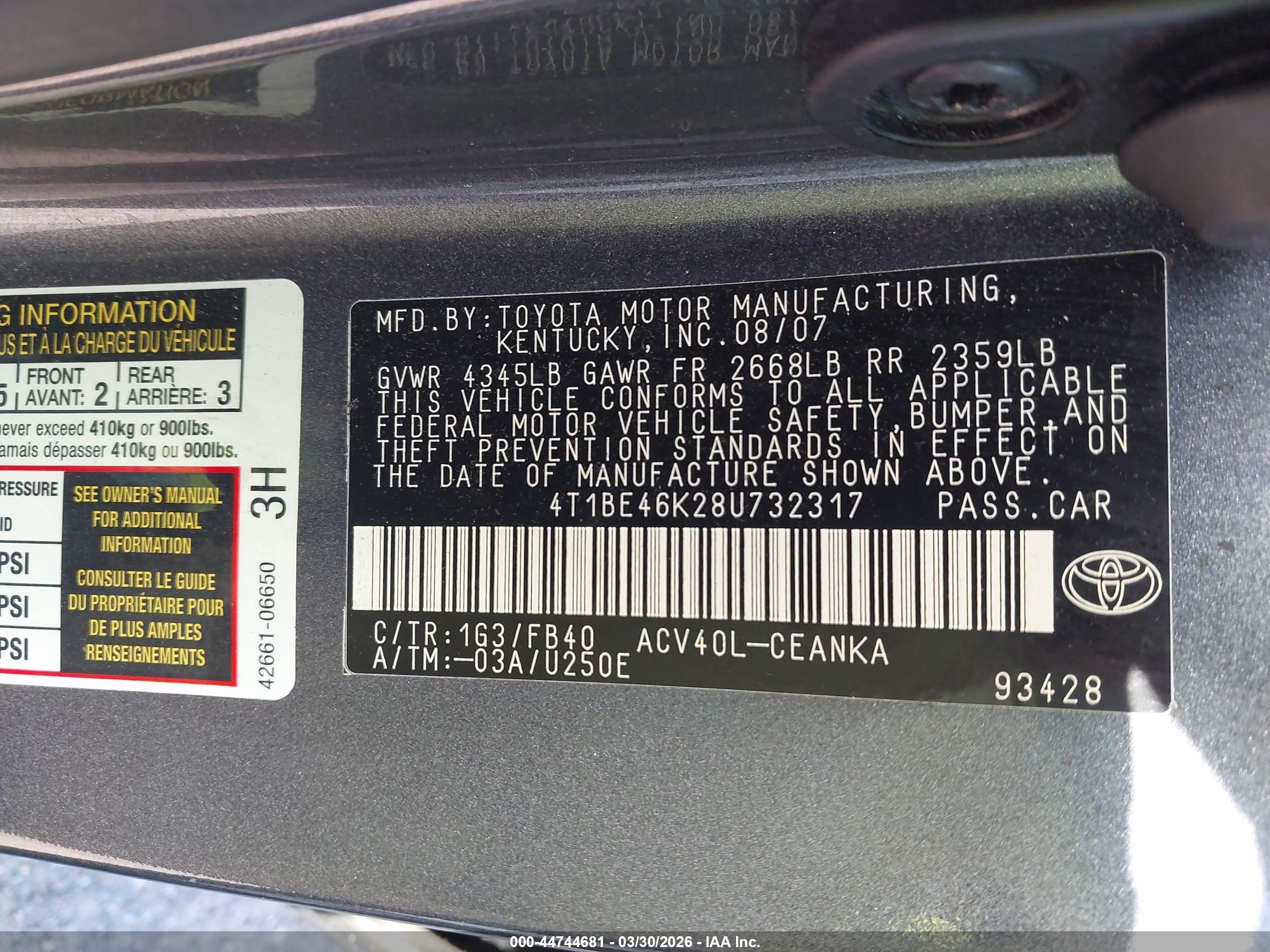 TOYOTA CAMRY image 9