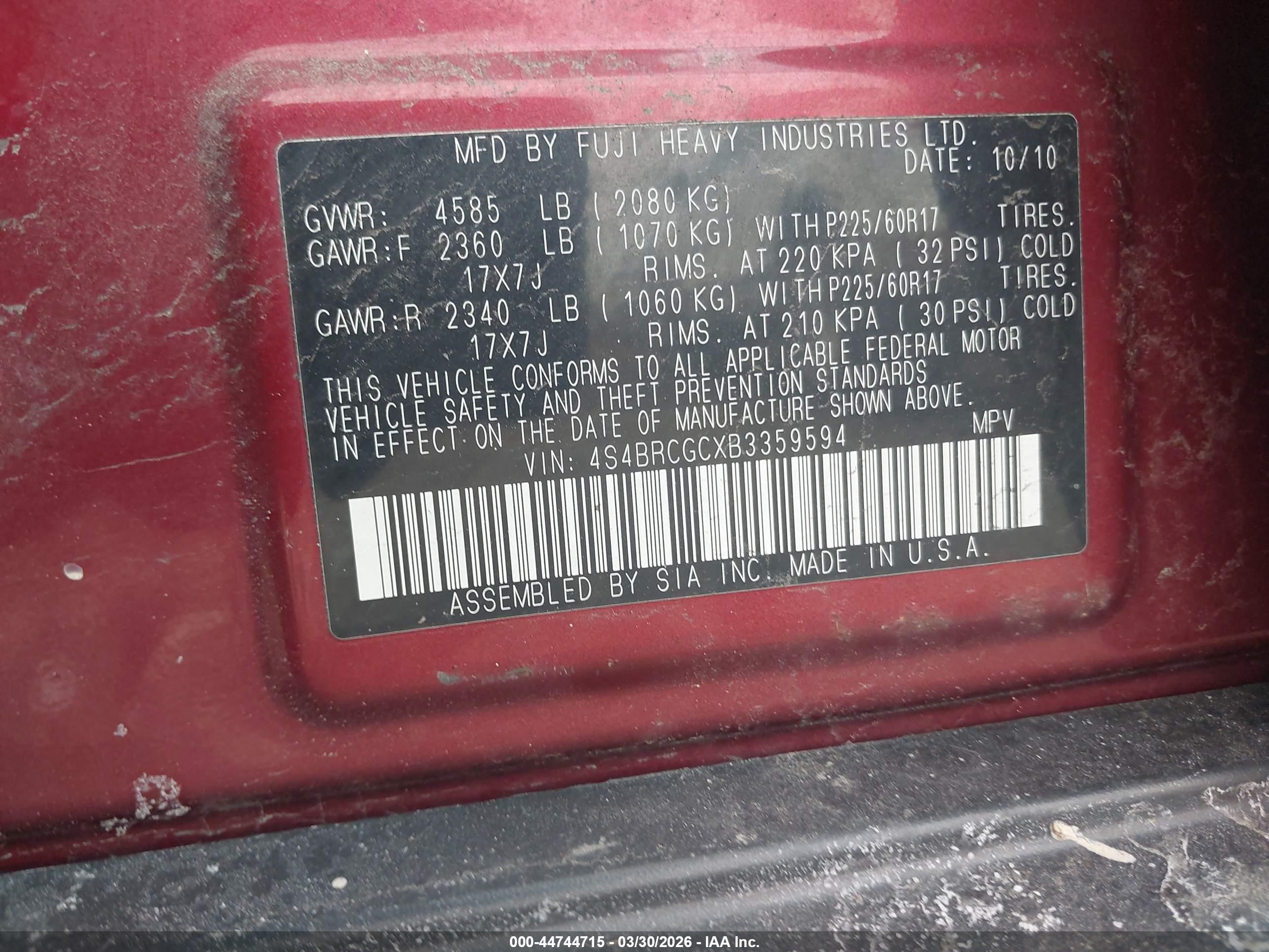 SUBARU OUTBACK image 9