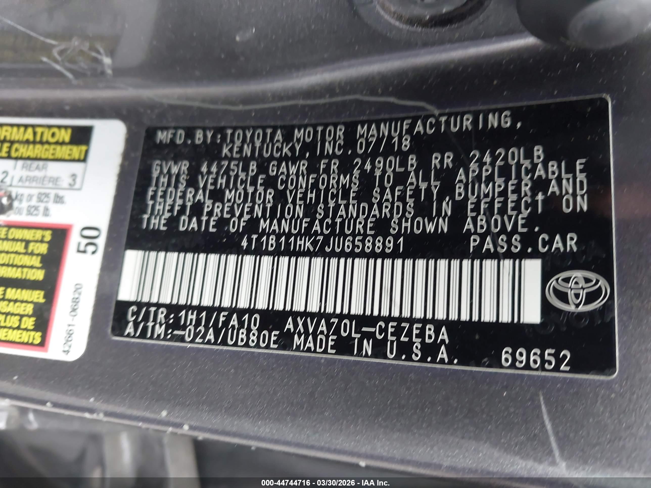 TOYOTA CAMRY image 9