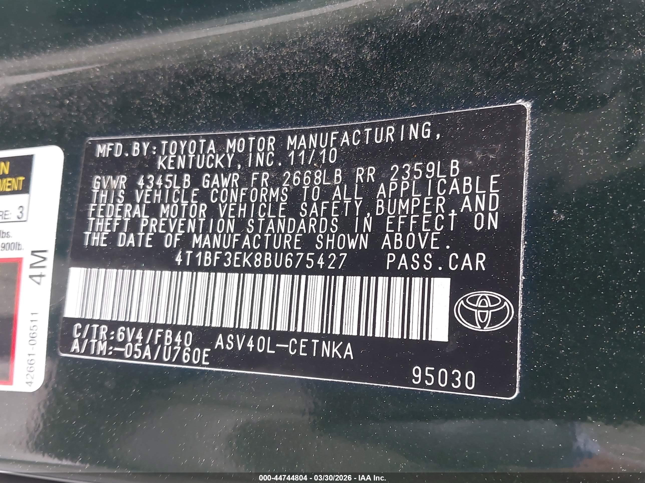 TOYOTA CAMRY image 9