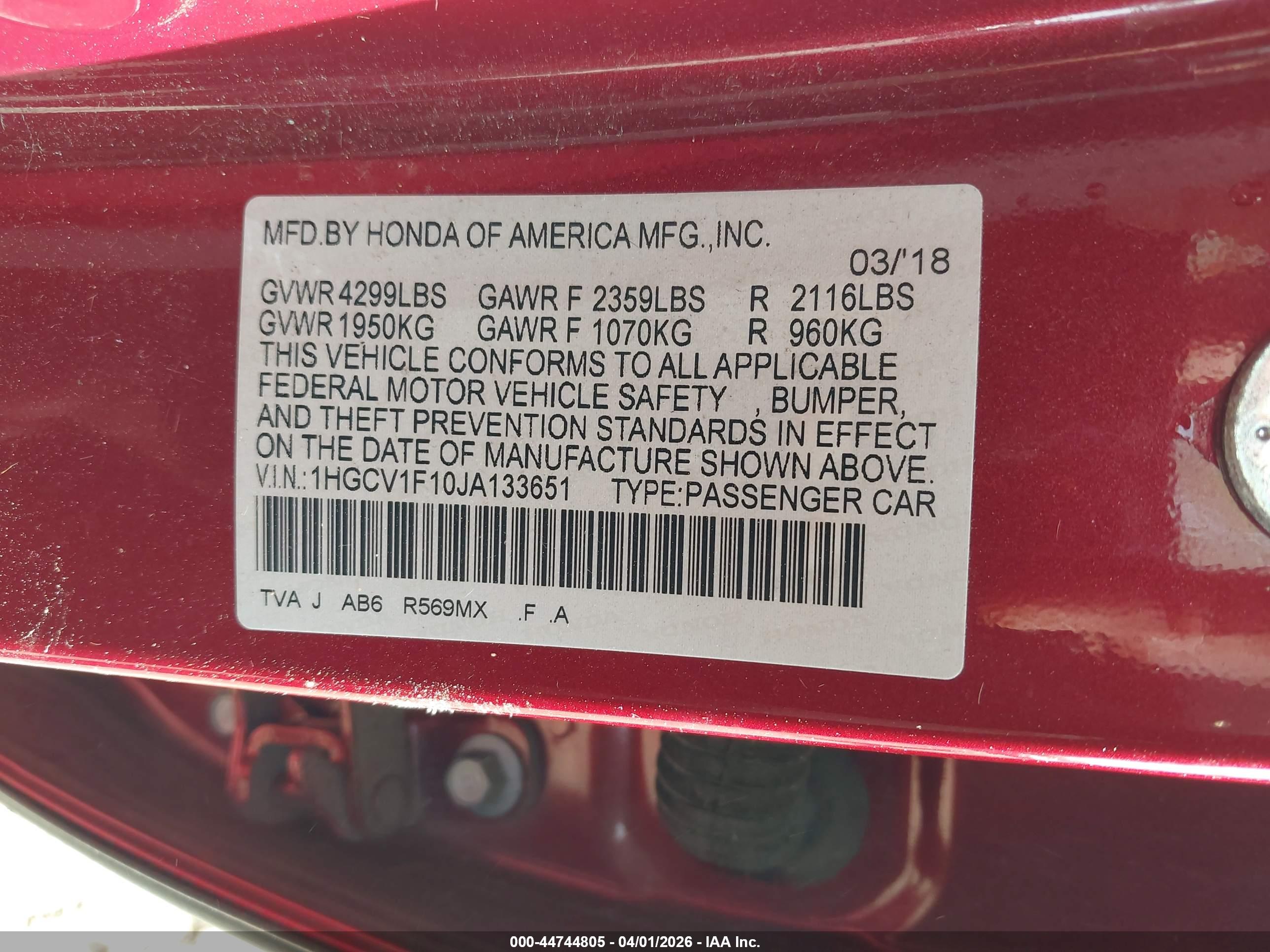 HONDA ACCORD image 9