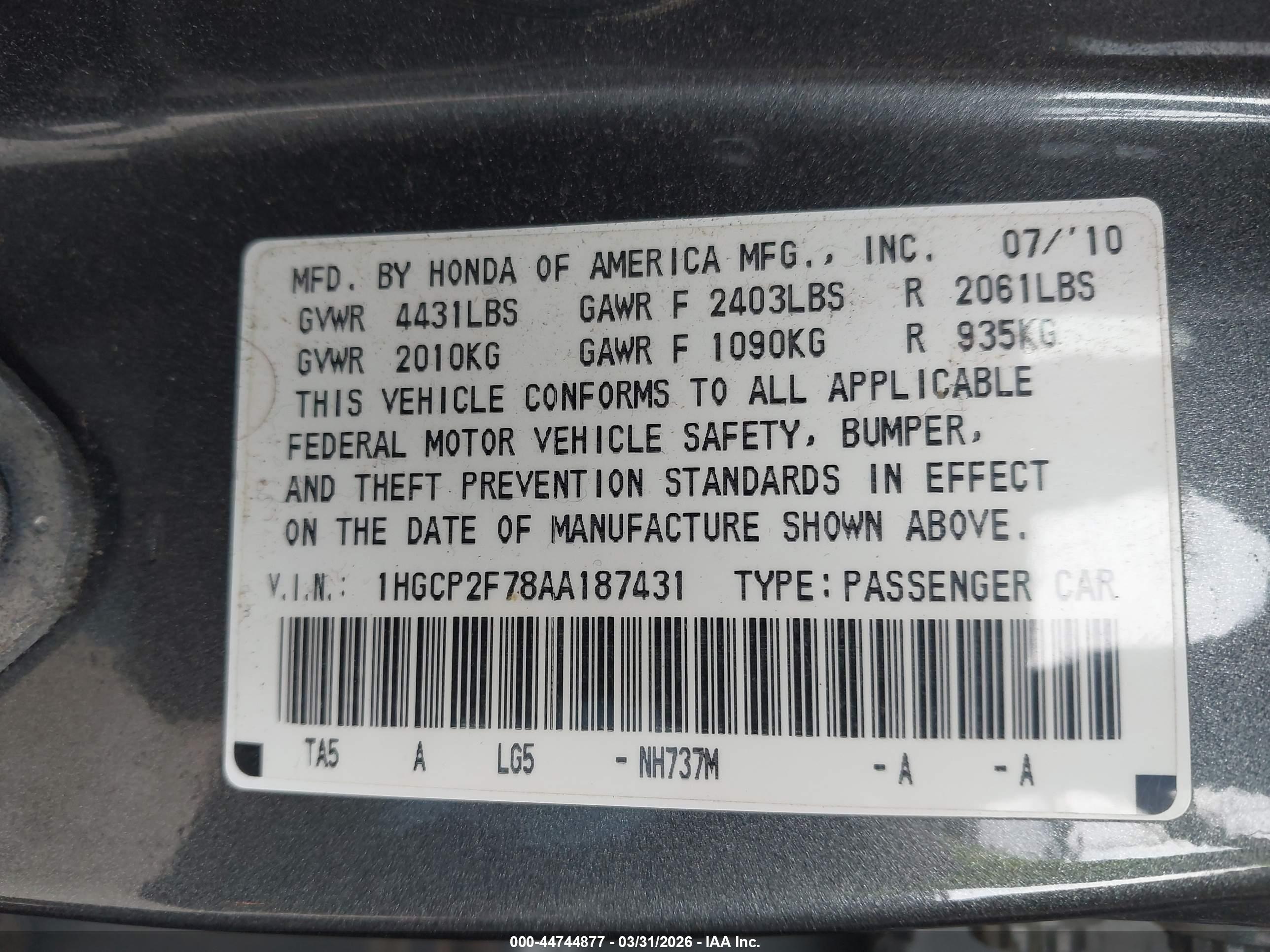 HONDA ACCORD image 9