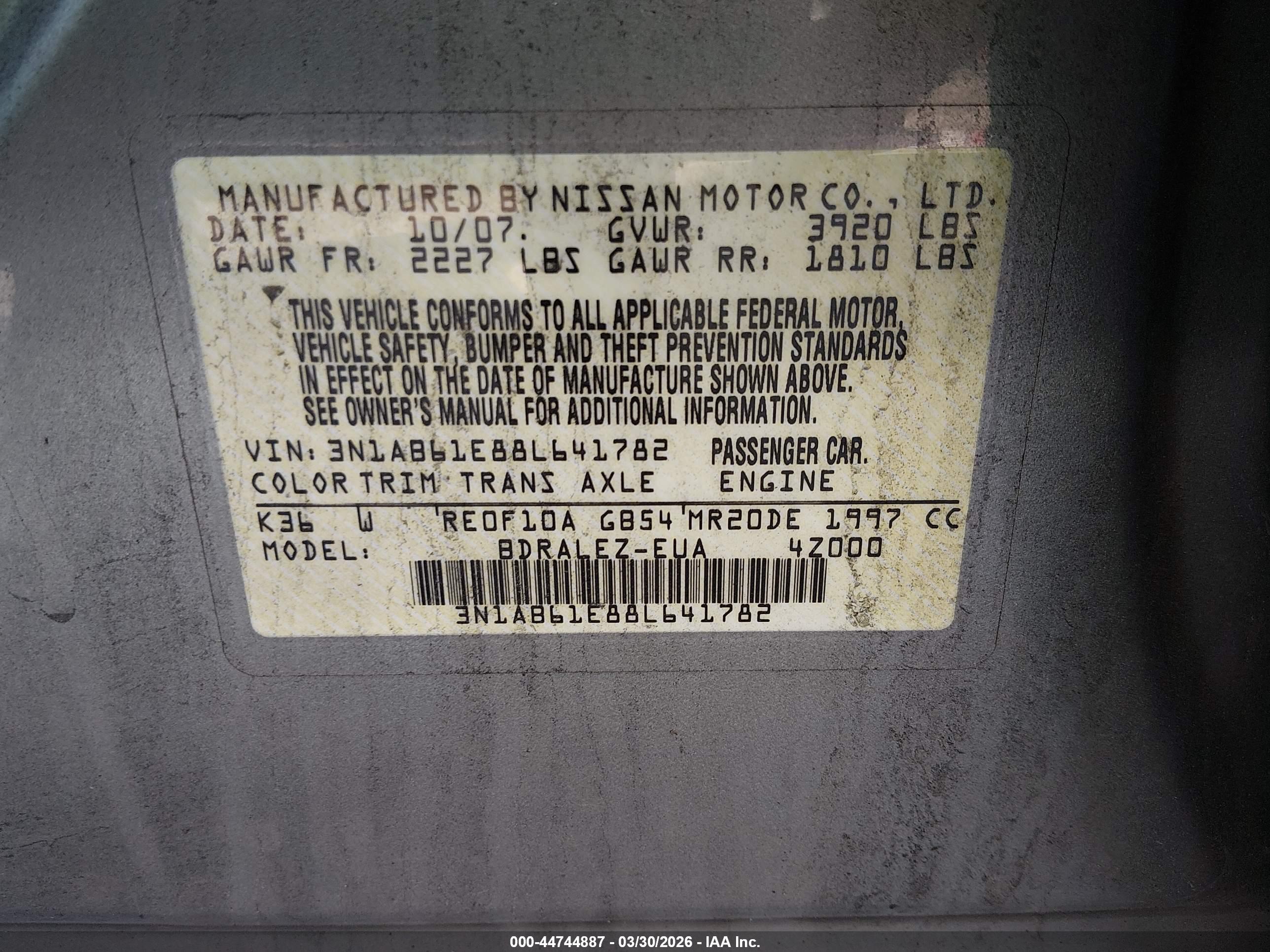 NISSAN SENTRA image 9