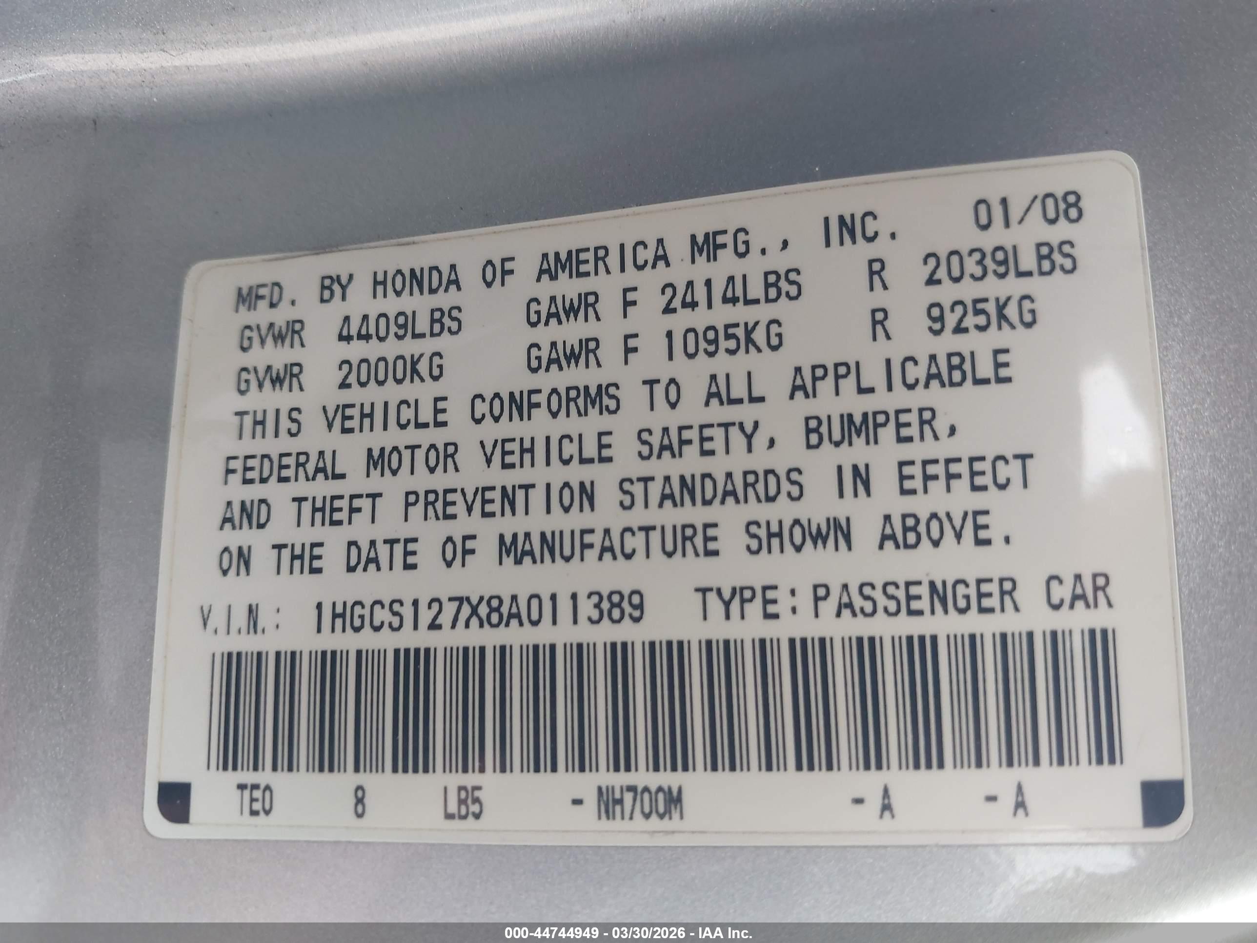 HONDA ACCORD image 9