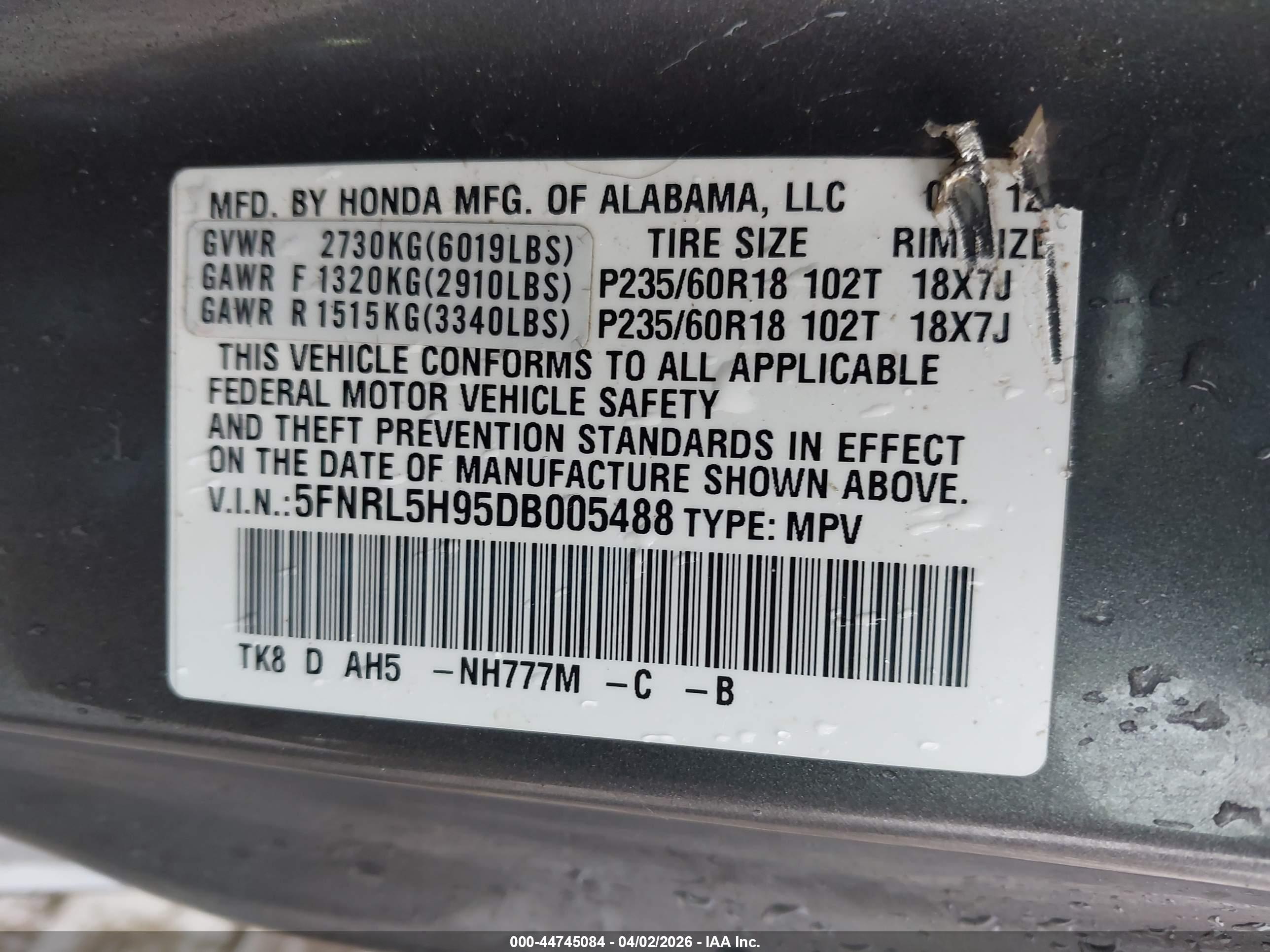 HONDA ODYSSEY image 9