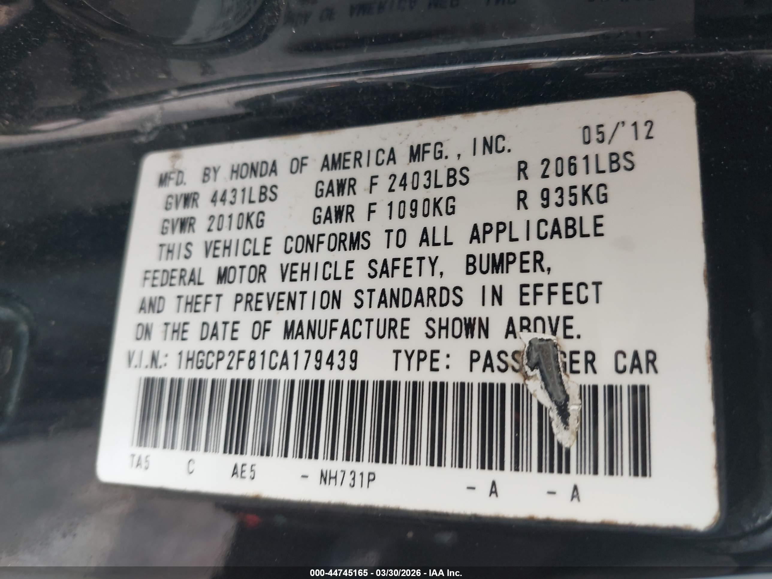 HONDA ACCORD image 9