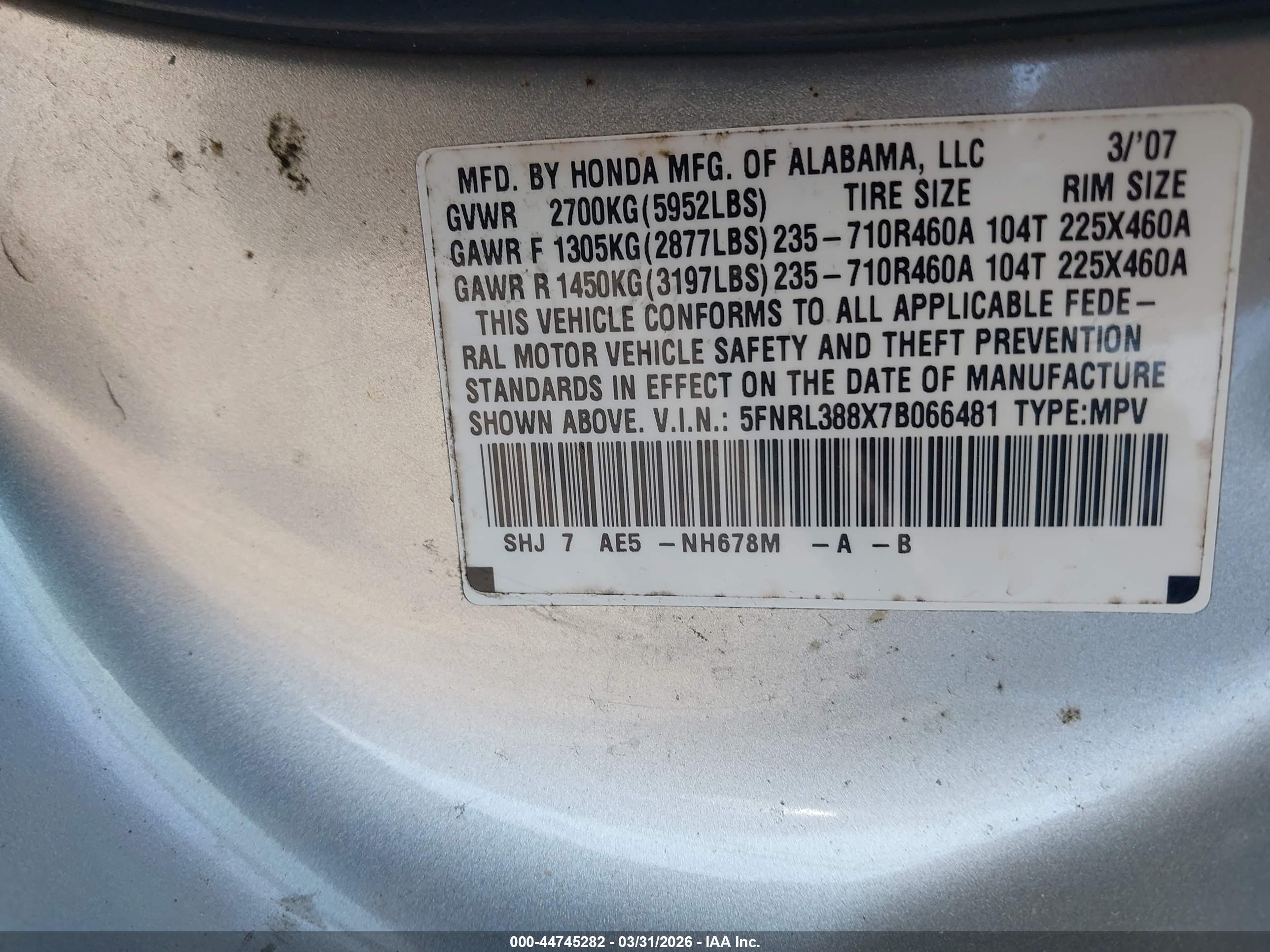 HONDA ODYSSEY image 9