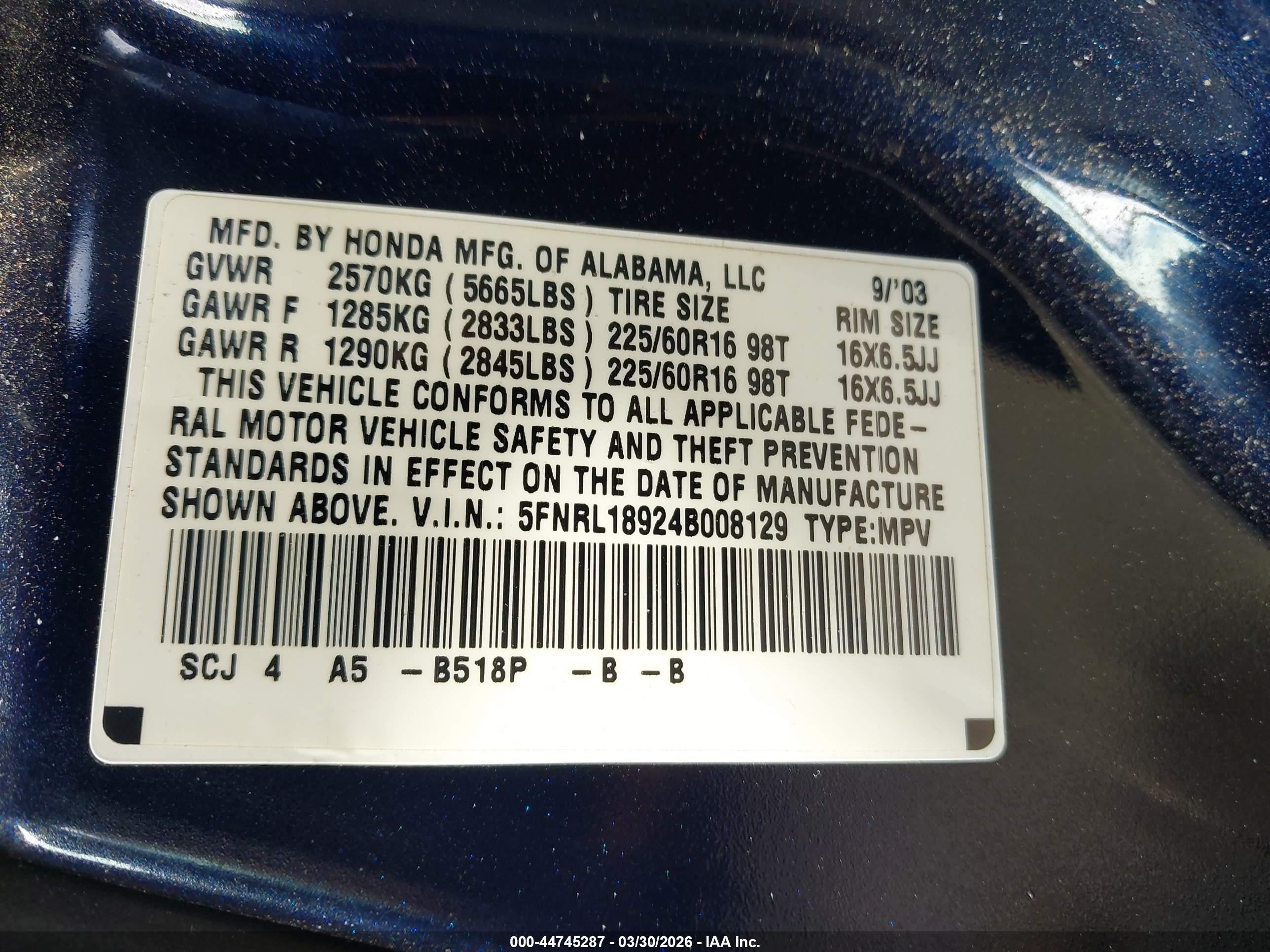 HONDA ODYSSEY image 9