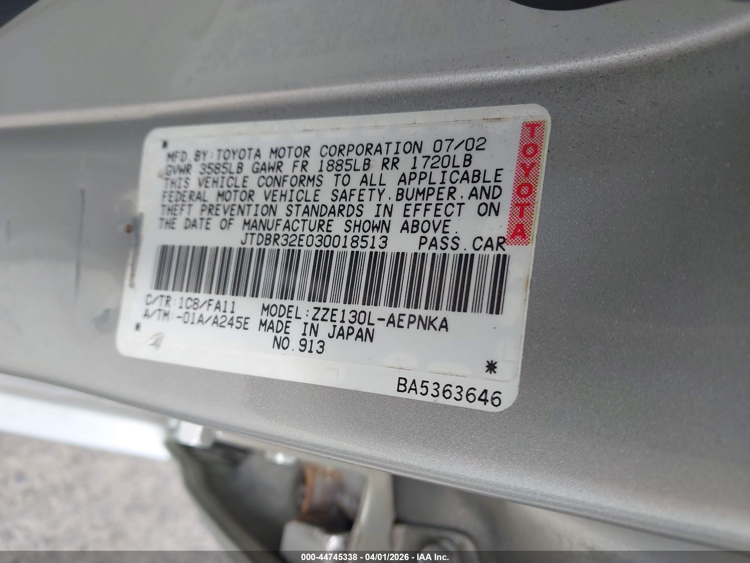 TOYOTA COROLLA image 9