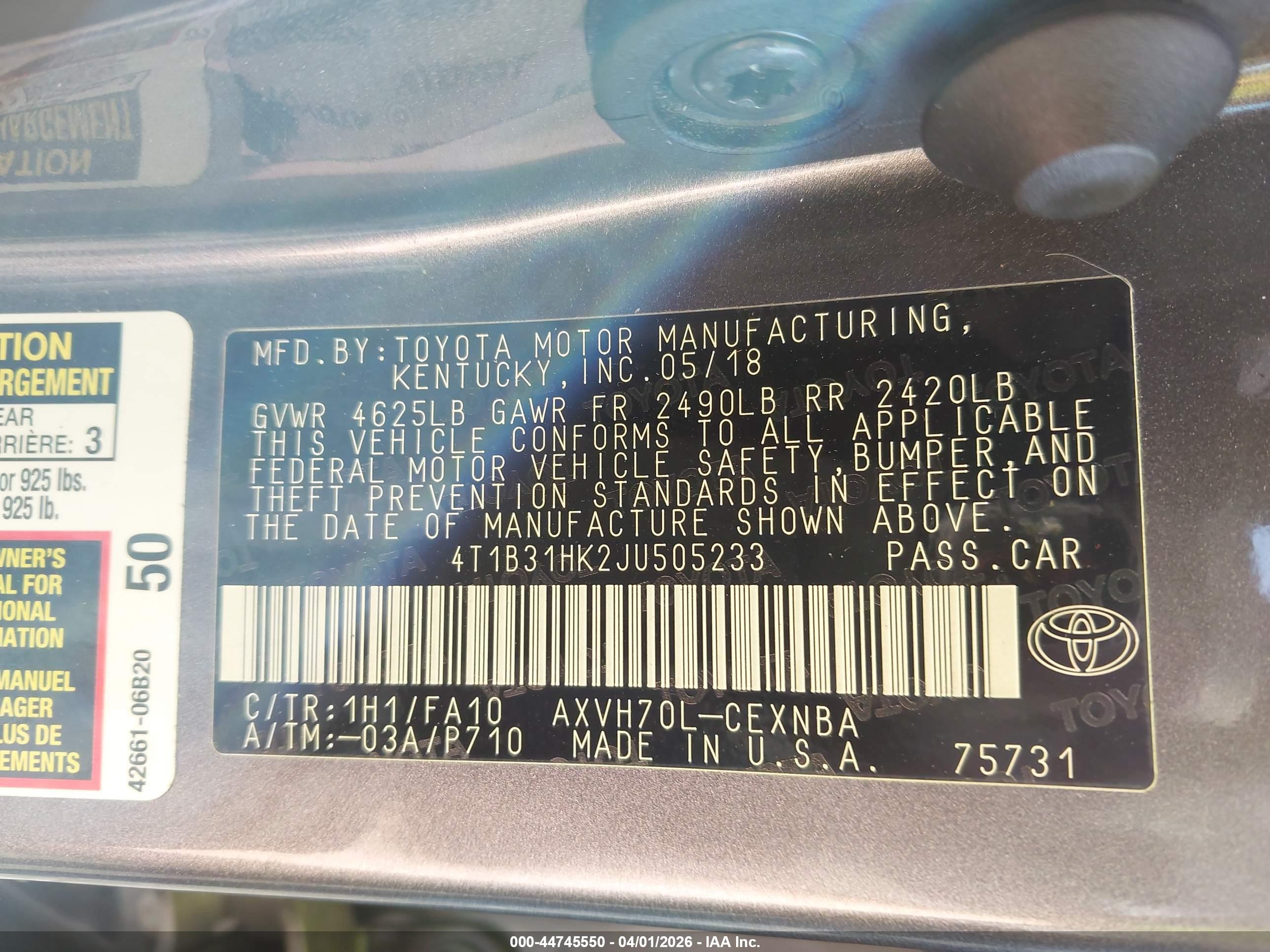 TOYOTA CAMRY image 9