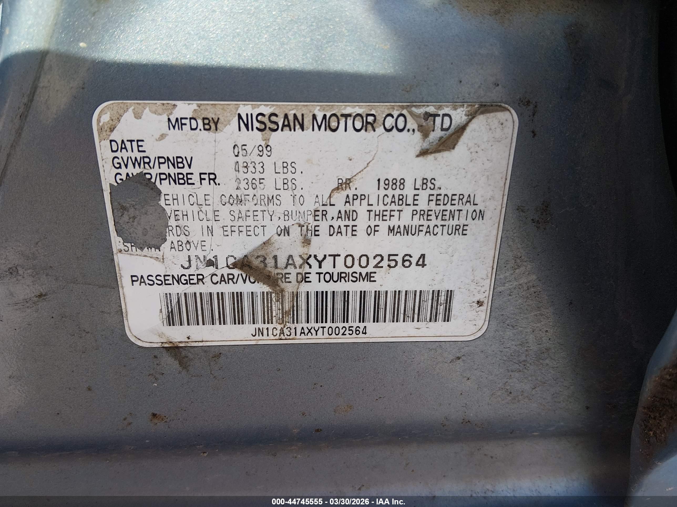 NISSAN MAXIMA image 9