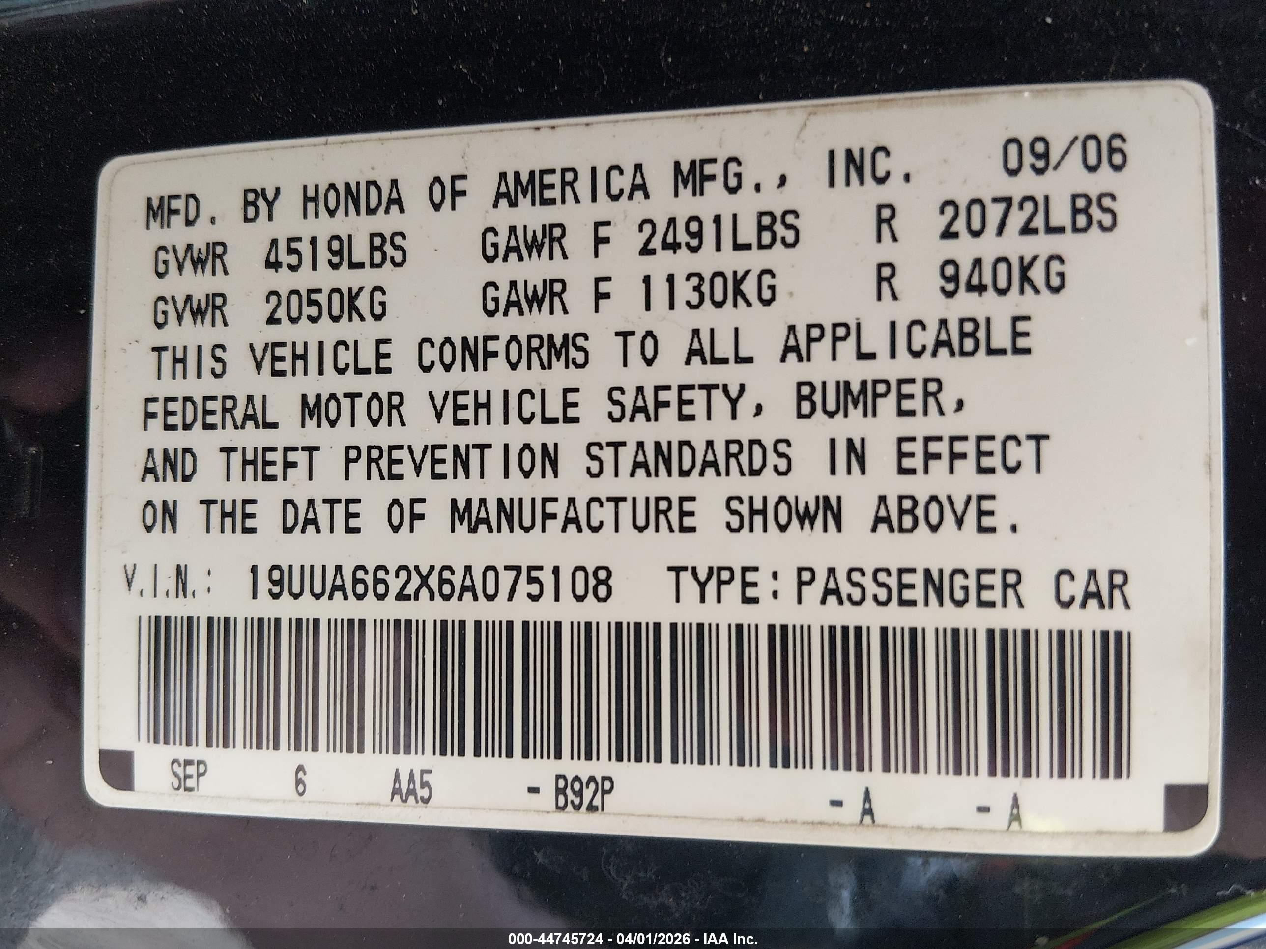 ACURA TL image 9