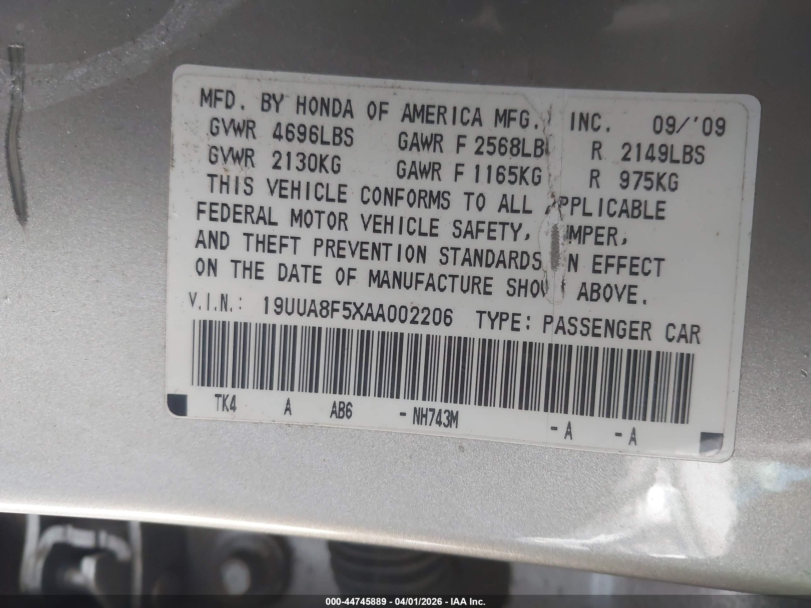 ACURA TL image 9