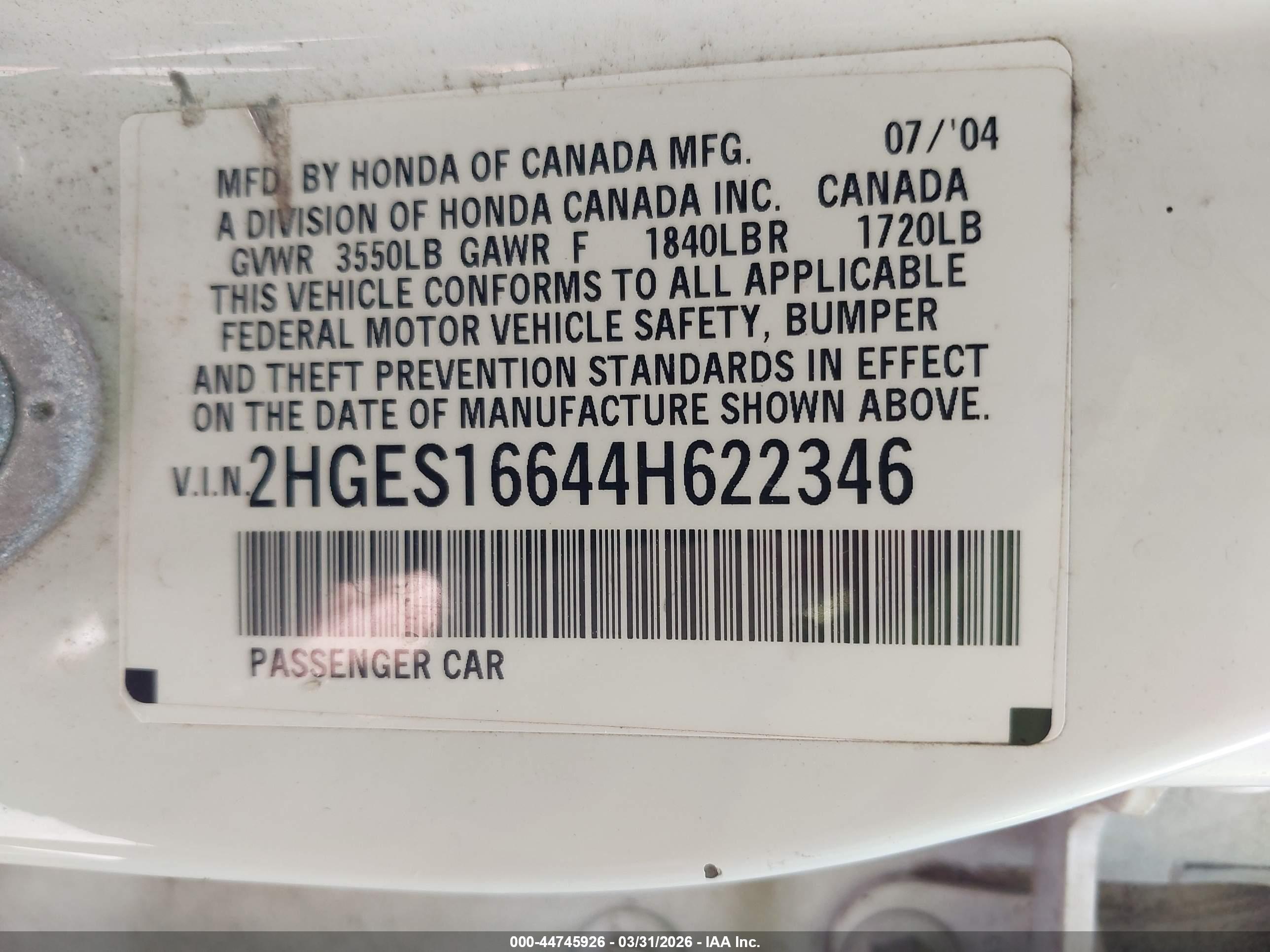 HONDA CIVIC image 9