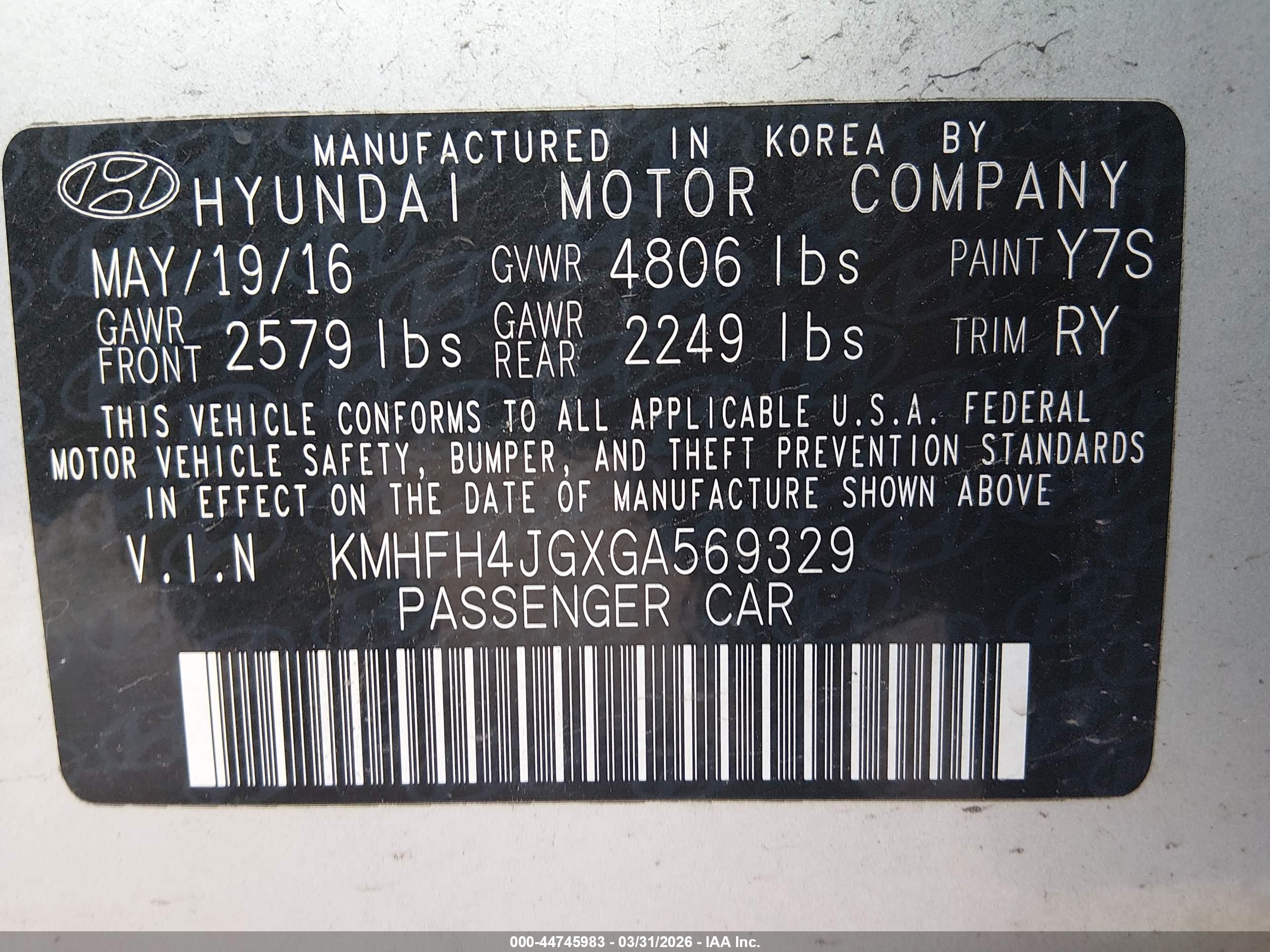 HYUNDAI AZERA image 9